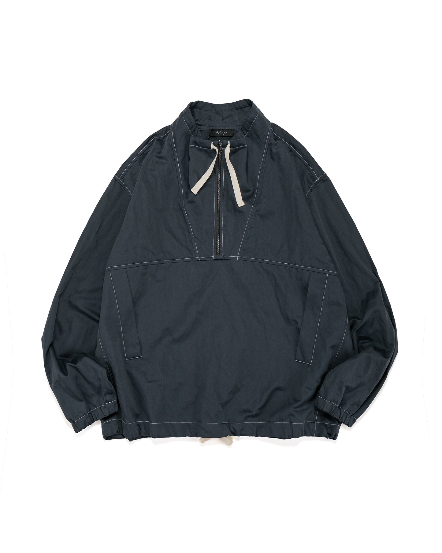 Wanze Funnel Neck Zip Anorak Cotton Metal Midnight
