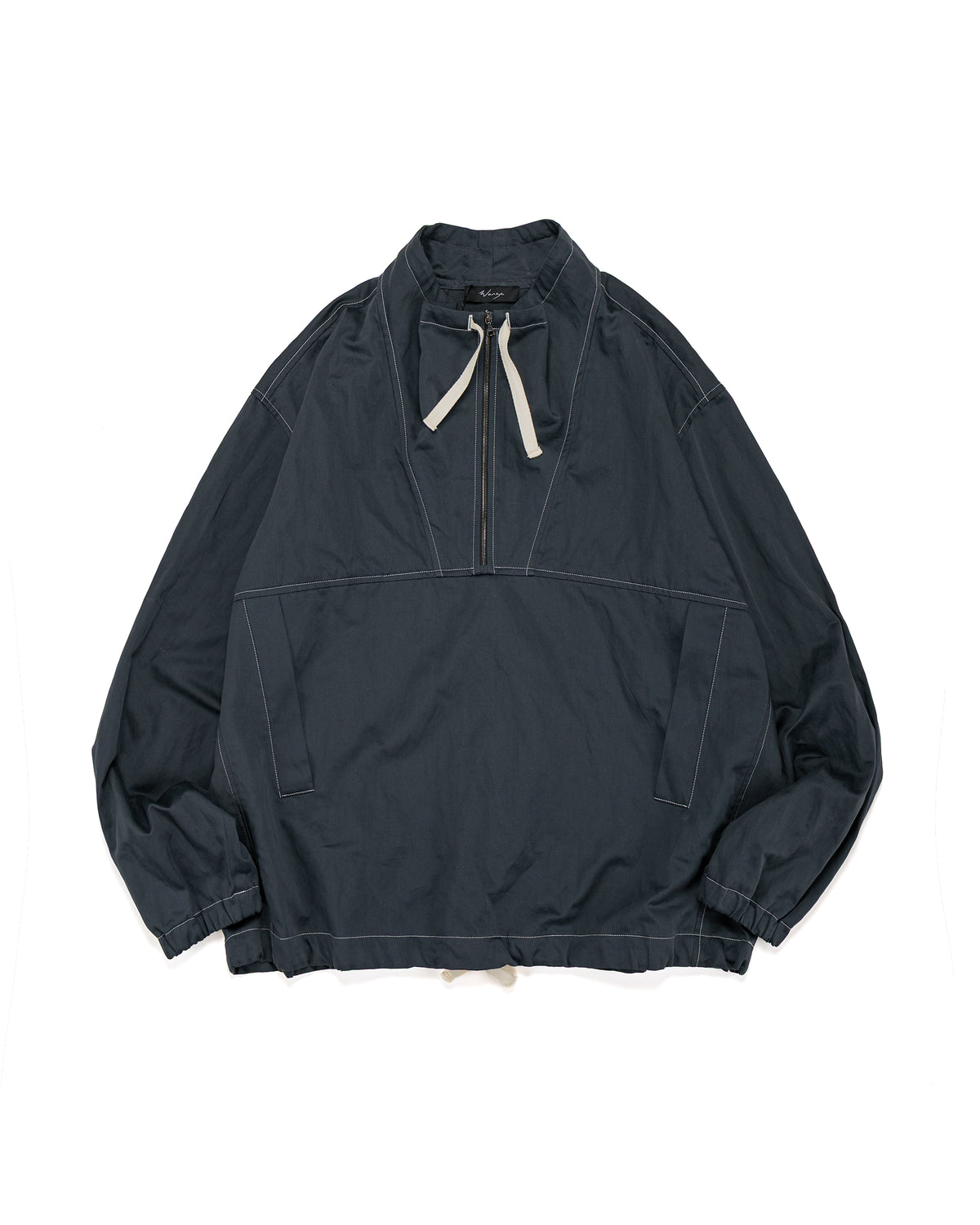 Wanze Funnel Neck Zip Anorak Cotton Metal Midnight