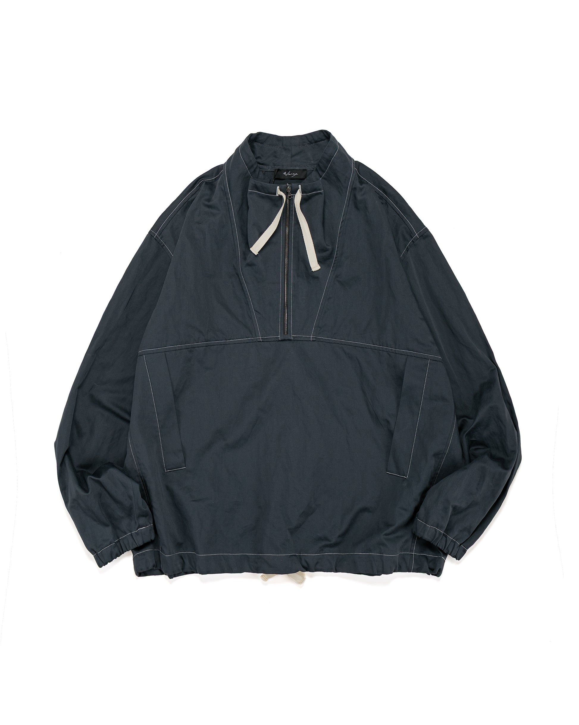 Wanze Funnel Neck Zip Anorak Cotton Metal Midnight