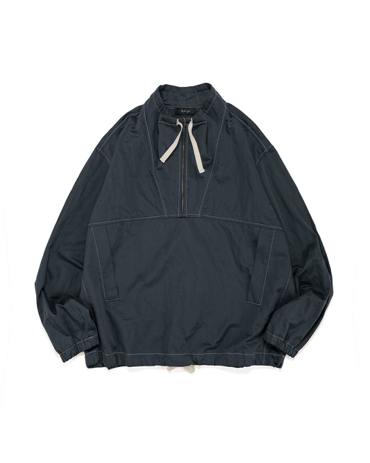 Wanze Funnel Neck Zip Anorak Cotton Metal Midnight