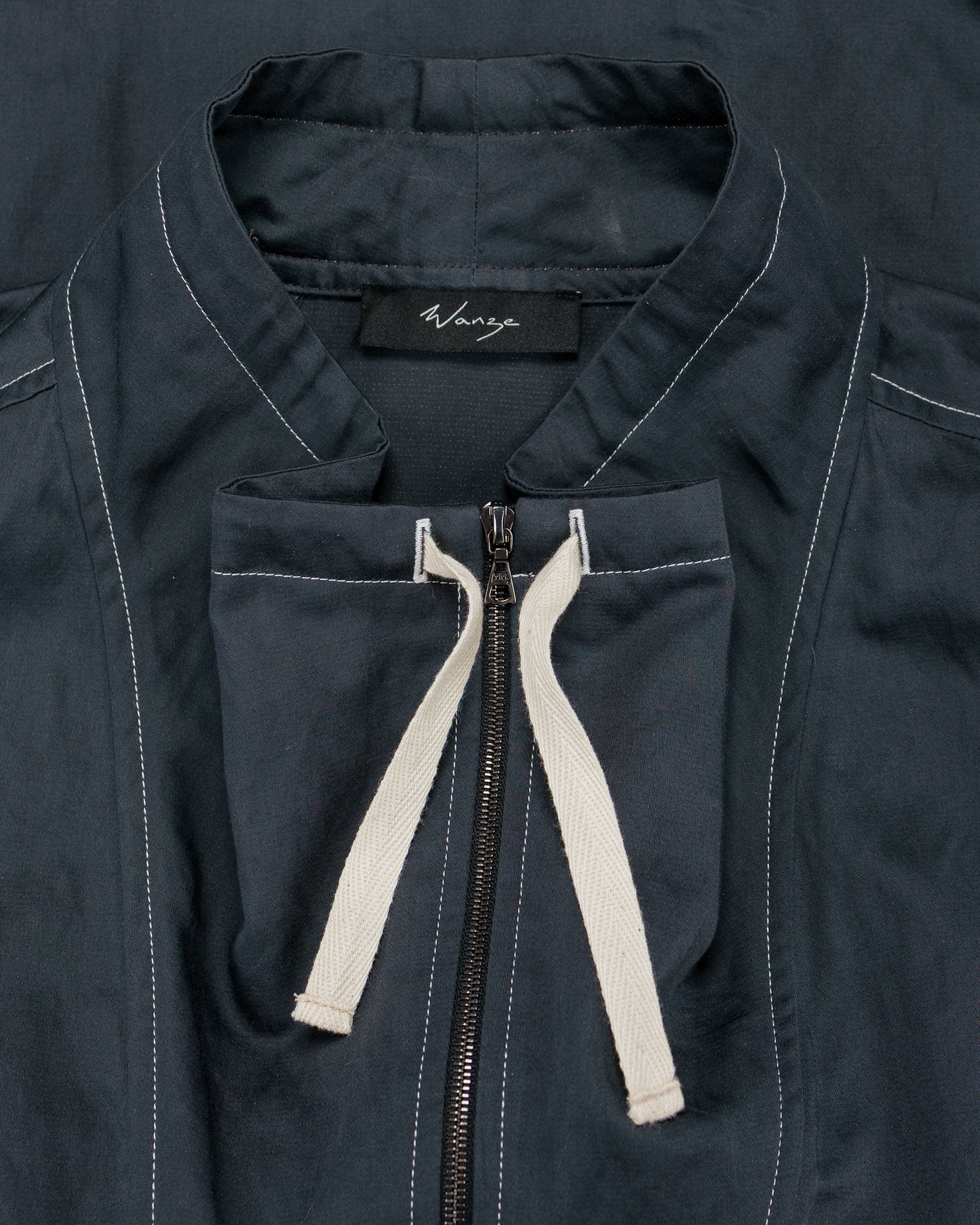 Wanze Funnel Neck Zip Anorak Cotton Metal Midnight