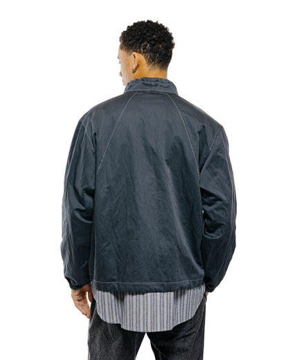Wanze Funnel Neck Zip Anorak Cotton Metal Midnight