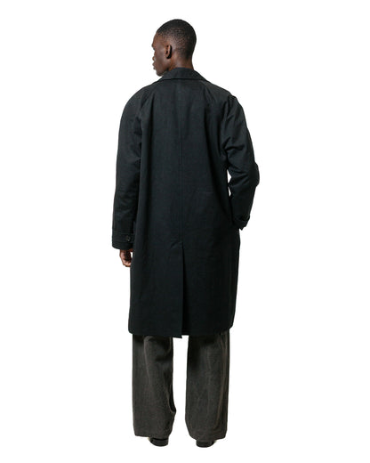 Wanze Raglan Overcoat Washed Cotton Black