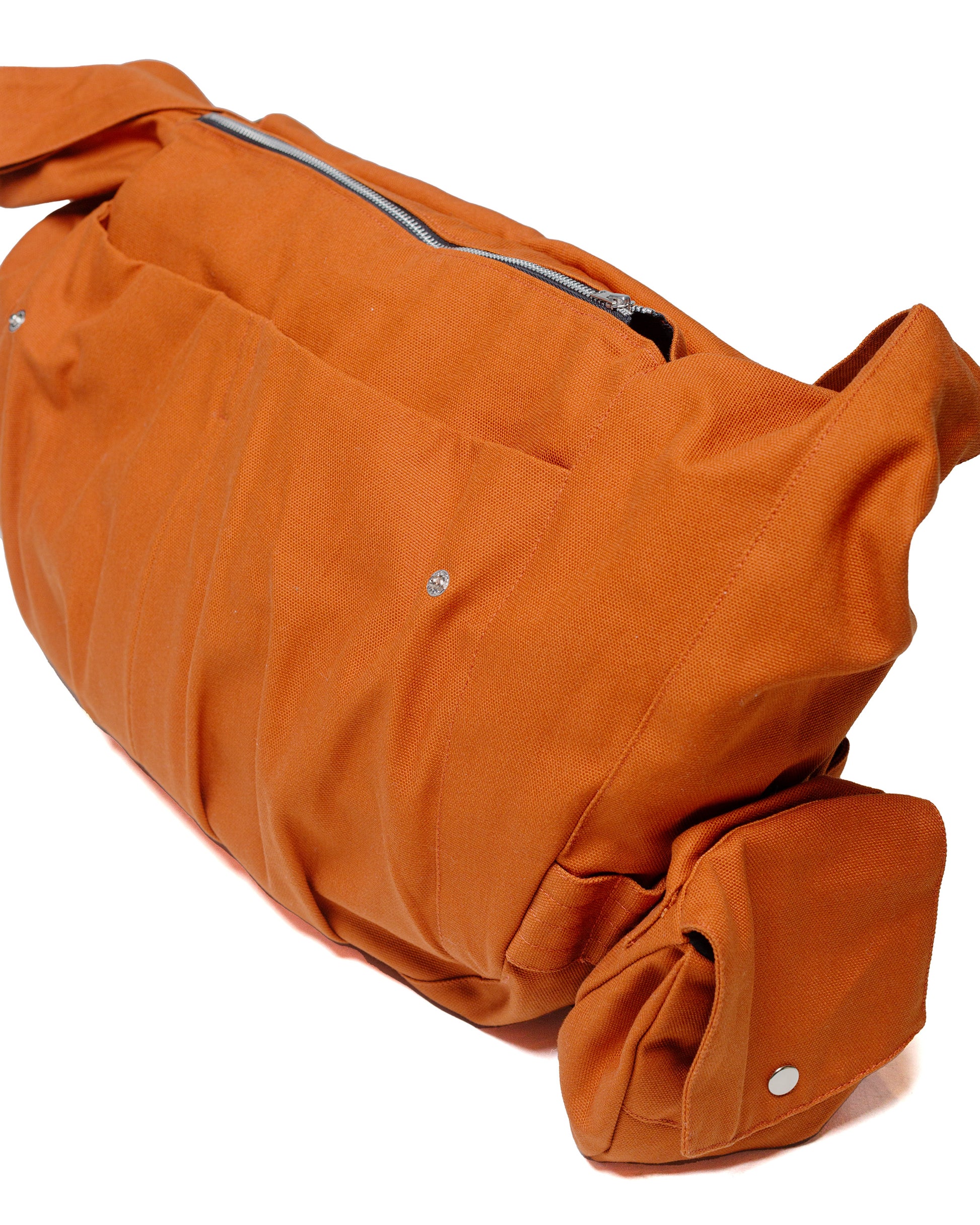 Wanze Recon Bag Cotton Canvas Orange detail open