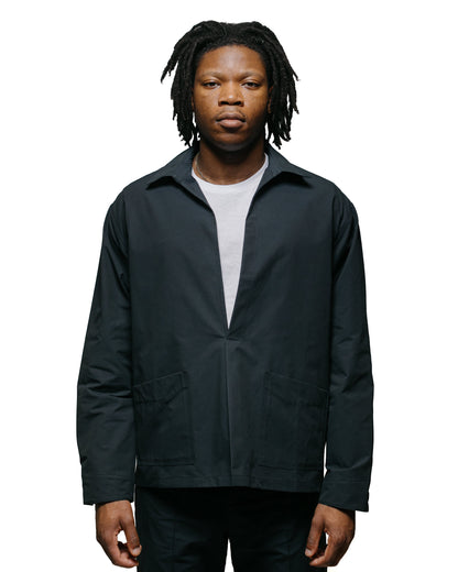 Wanze Smock Overshirt Cotton Navy model front