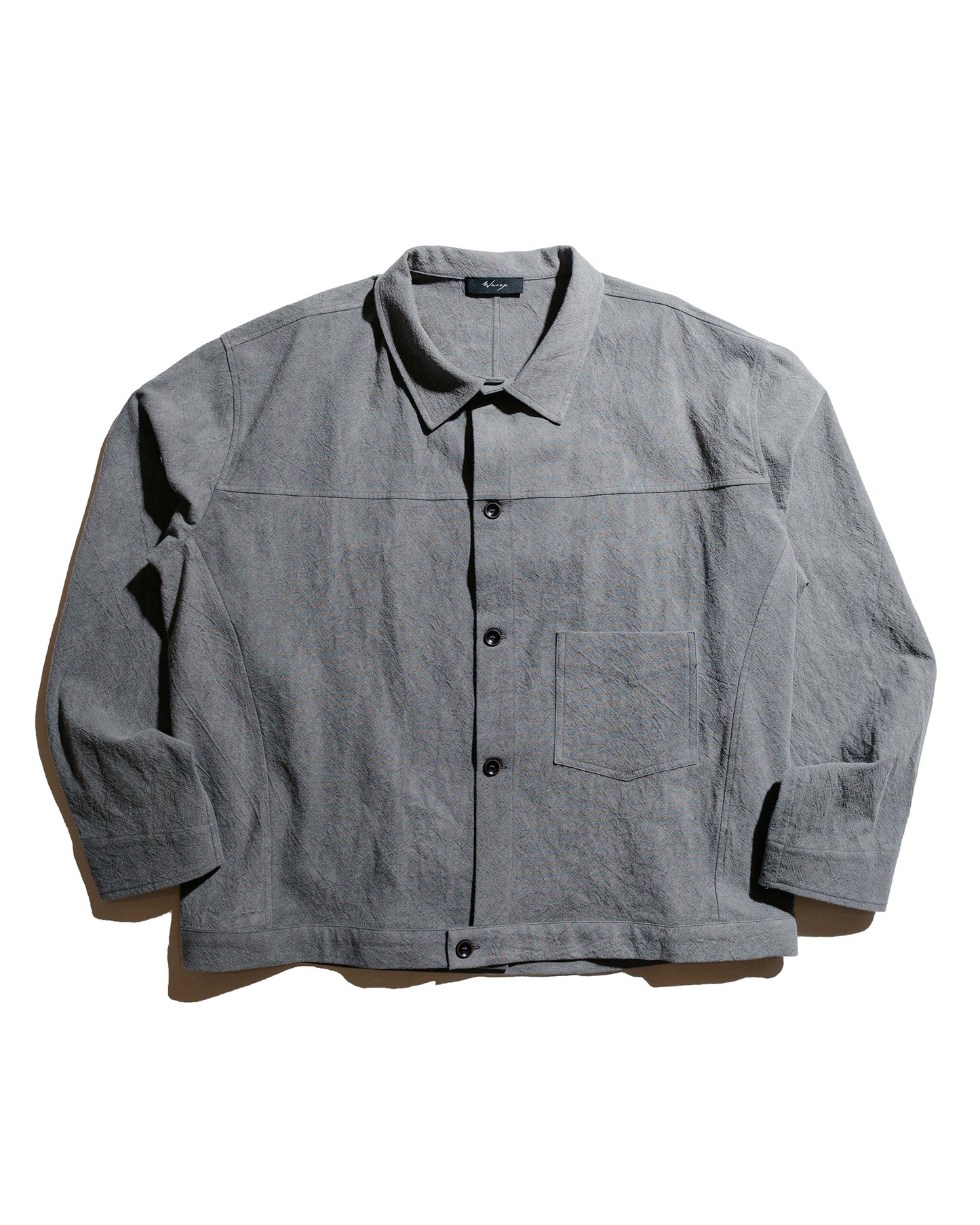 Wanze Type 1 Overshirt Cotton Linen Ramie Light Charcoal