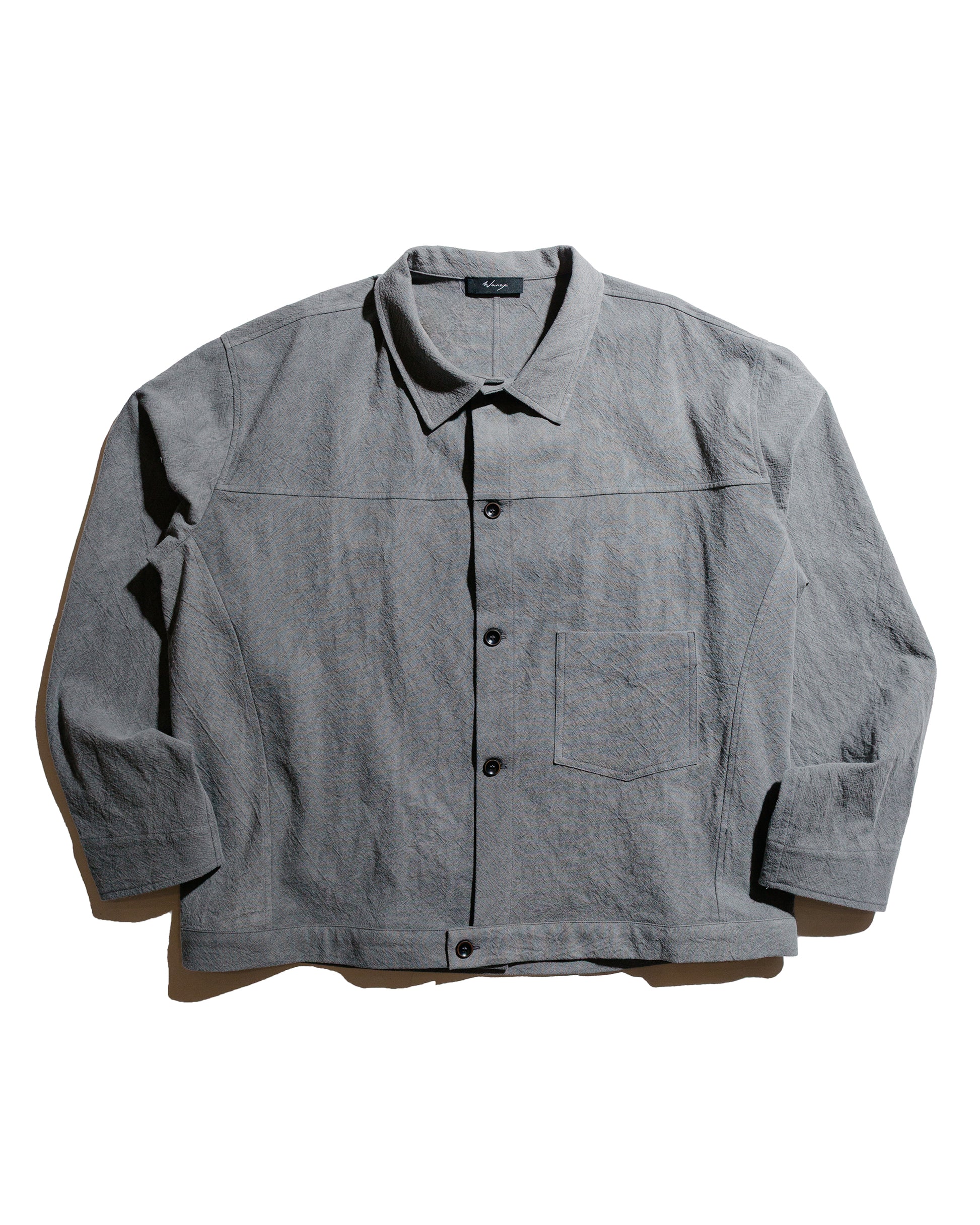 Wanze Type 1 Overshirt Cotton Linen Ramie Light Charcoal