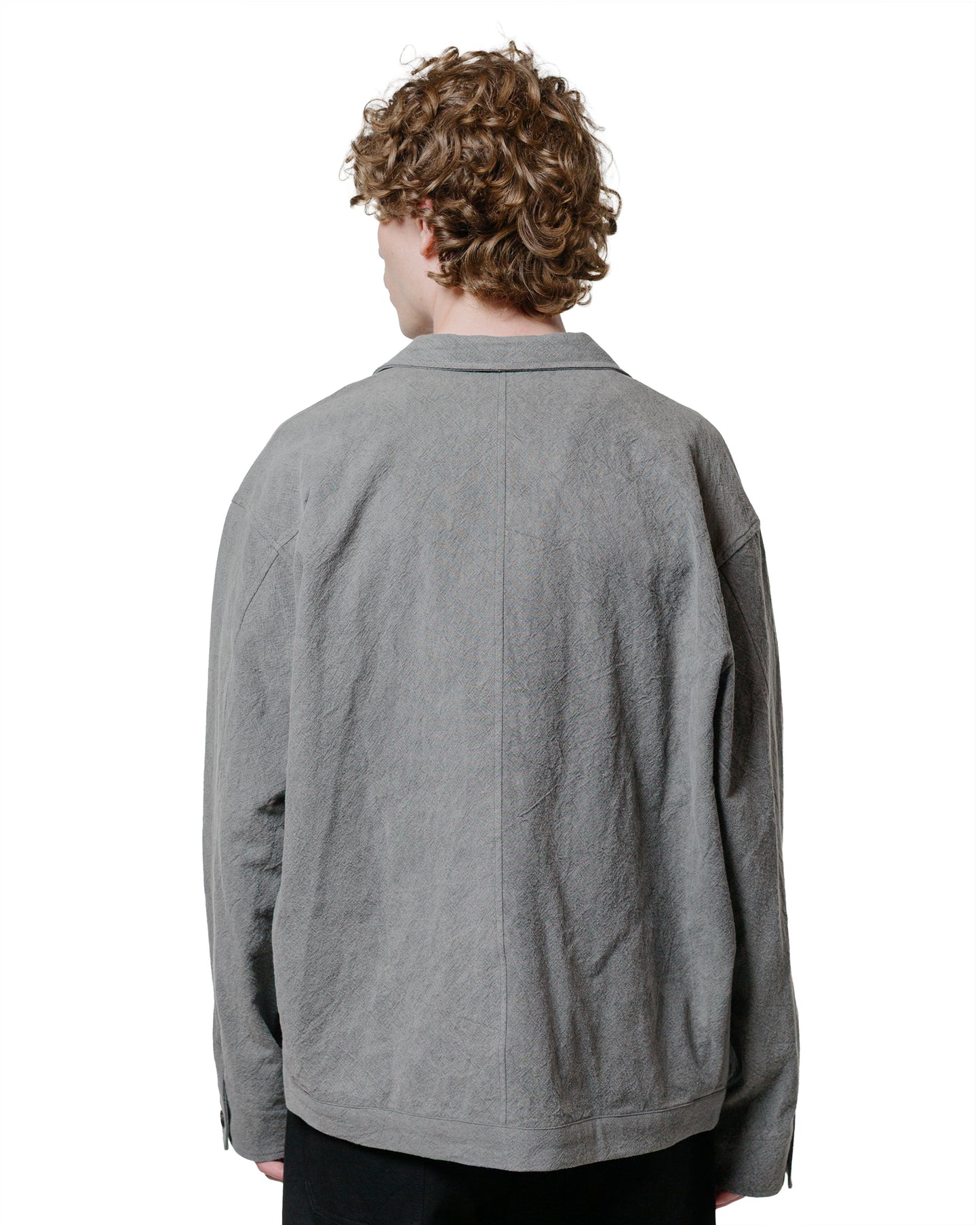 Wanze Type 1 Overshirt Cotton Linen Ramie Light Charcoal