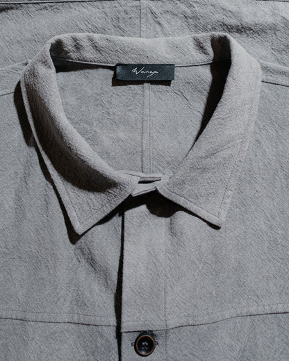 Wanze Type 1 Overshirt Cotton Linen Ramie Light Charcoal