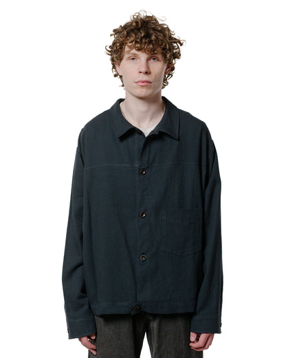 Wanze Type 1 Overshirt Raw Cotton Silk Washed Black
