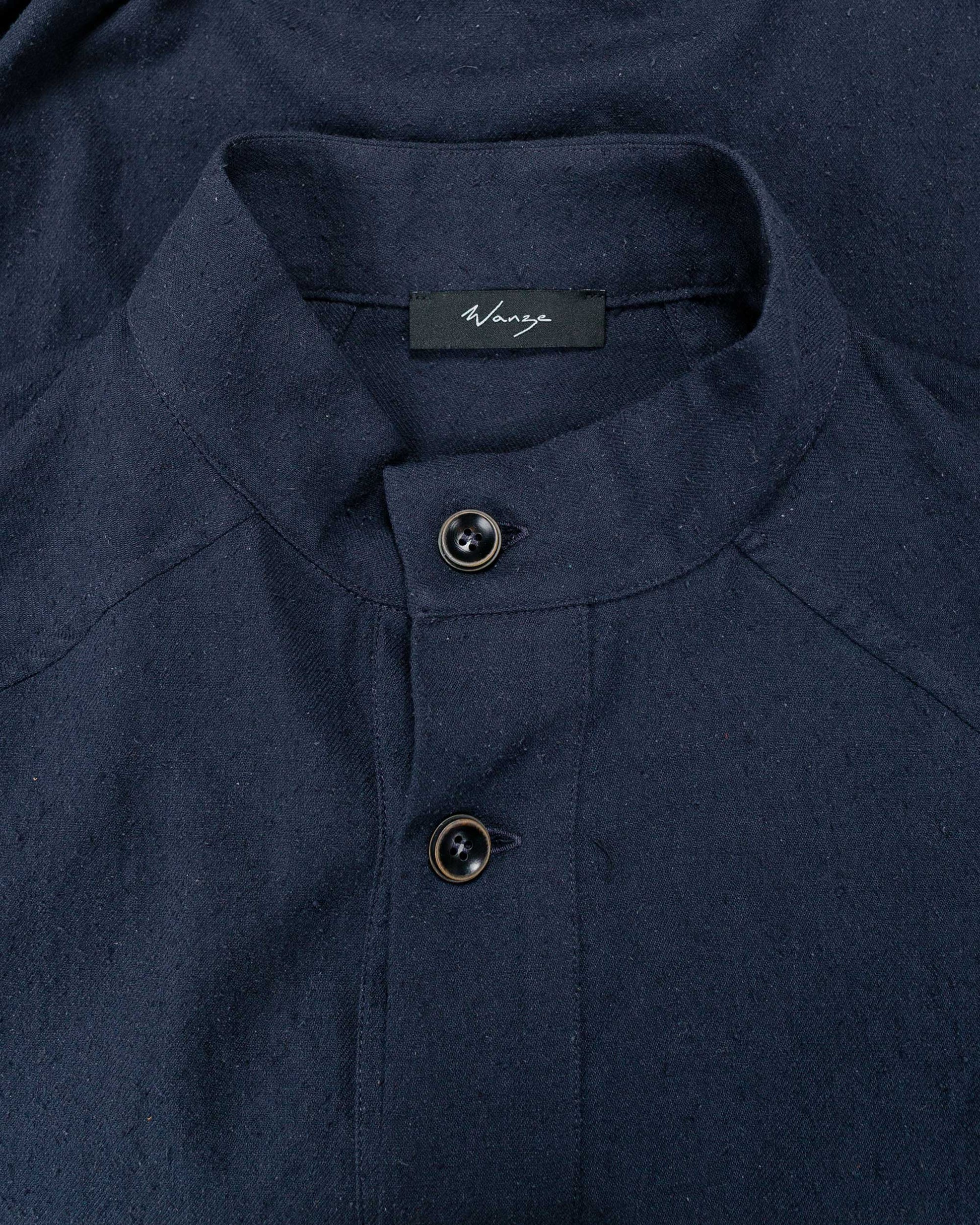 Wanze Work Smock Raw Cotton Silk Navy