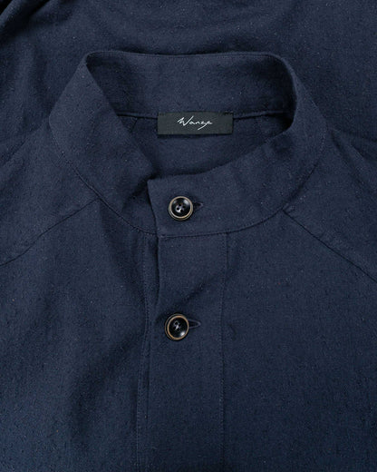 Wanze Work Smock Raw Cotton Silk Navy