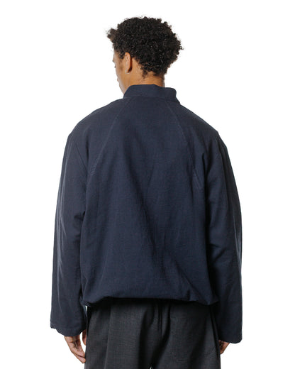 Wanze Work Smock Raw Cotton Silk Navy