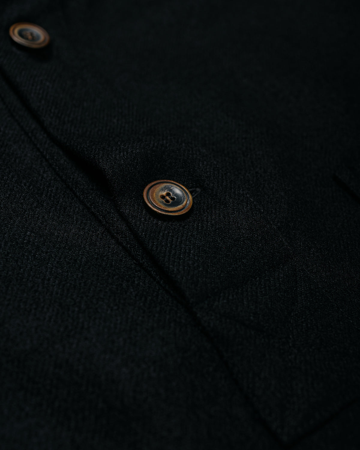 Wanze Work Smock Wool Serge Black