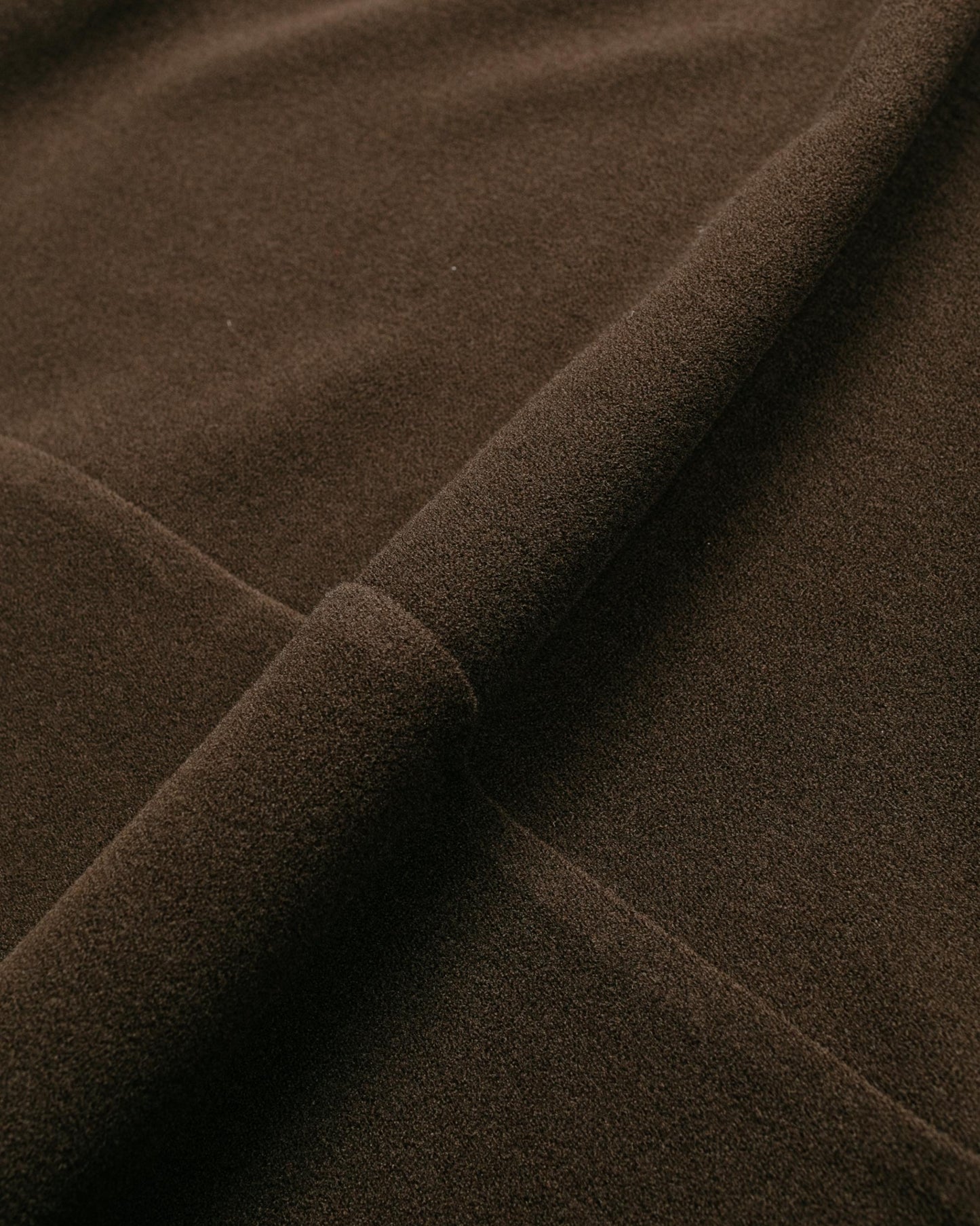 Wanze Zip Cardigan Wool Brown Fabric