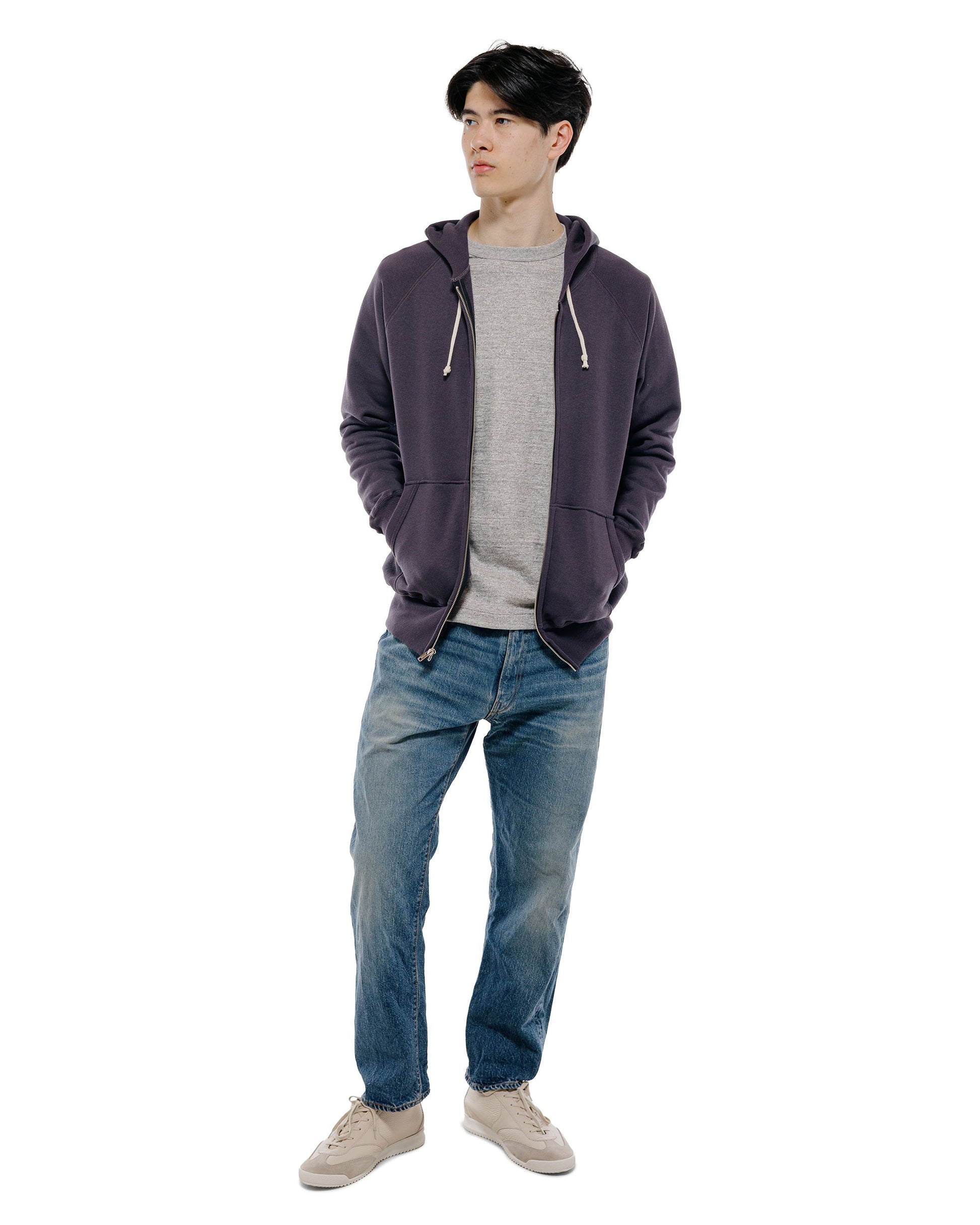 Warehouse Lot. 496 Raglan Freedom Full Zip Hood Dark Navy