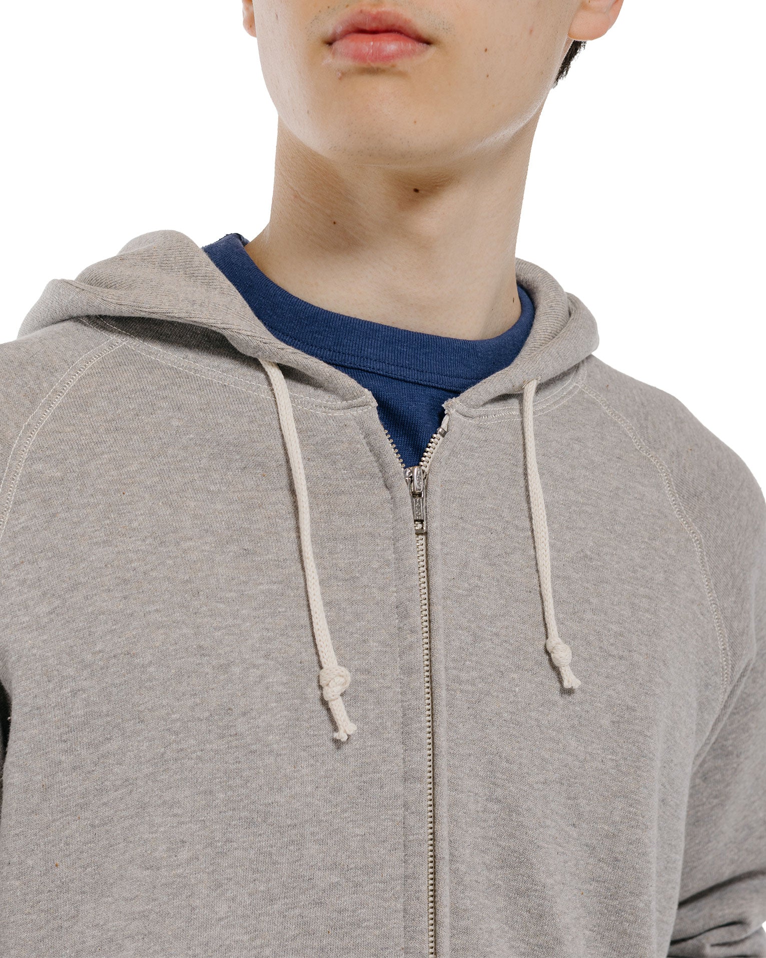 Warehouse Lot. 496 Raglan Freedom Full Zip Hood Heather Gray