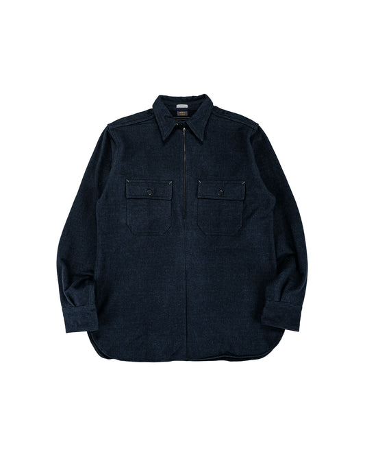 Warehouse Lot. JG-39 C.P.O. Half-Zip Shirt Navy