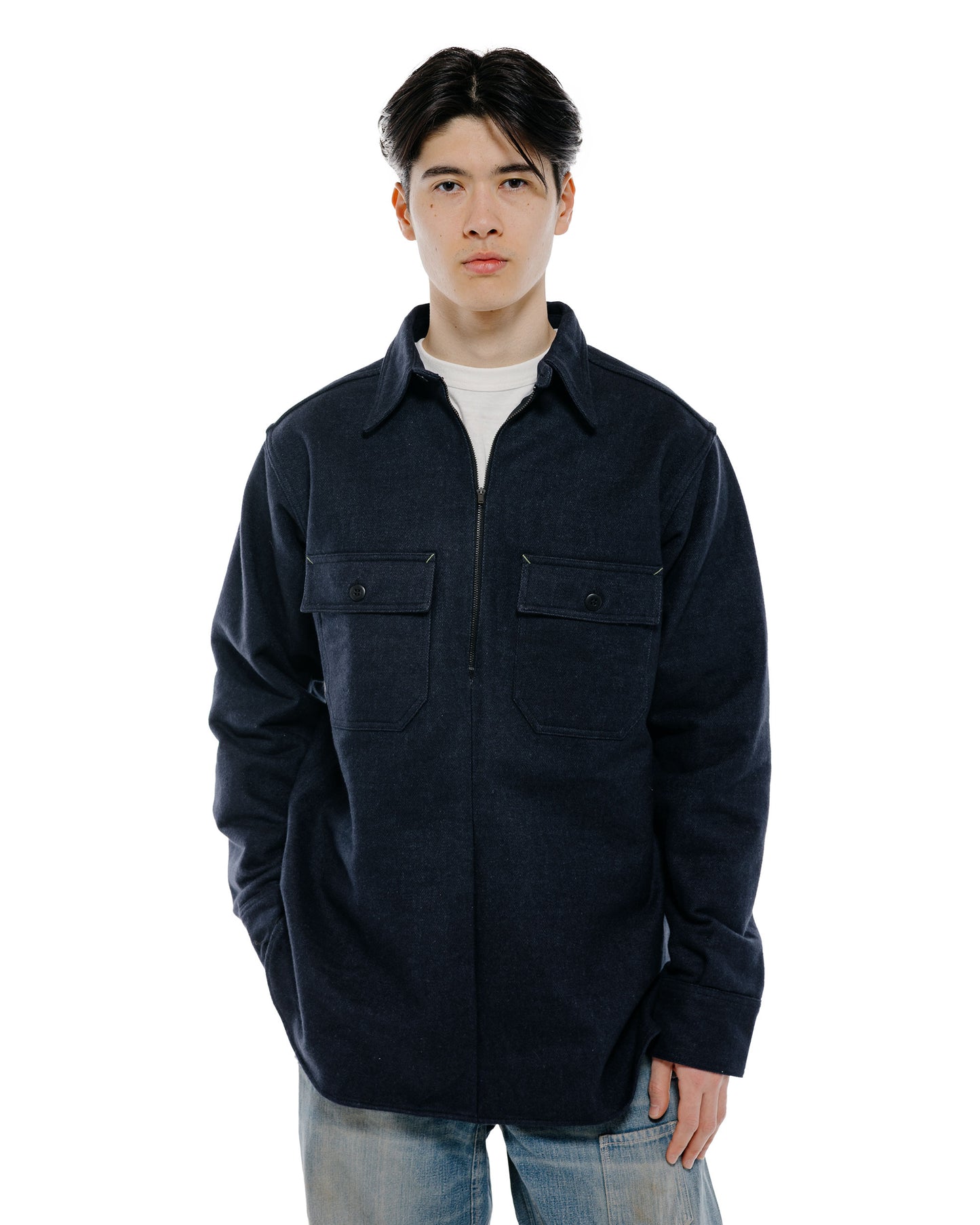 Warehouse Lot. JG-39 C.P.O. Half-Zip Shirt Navy