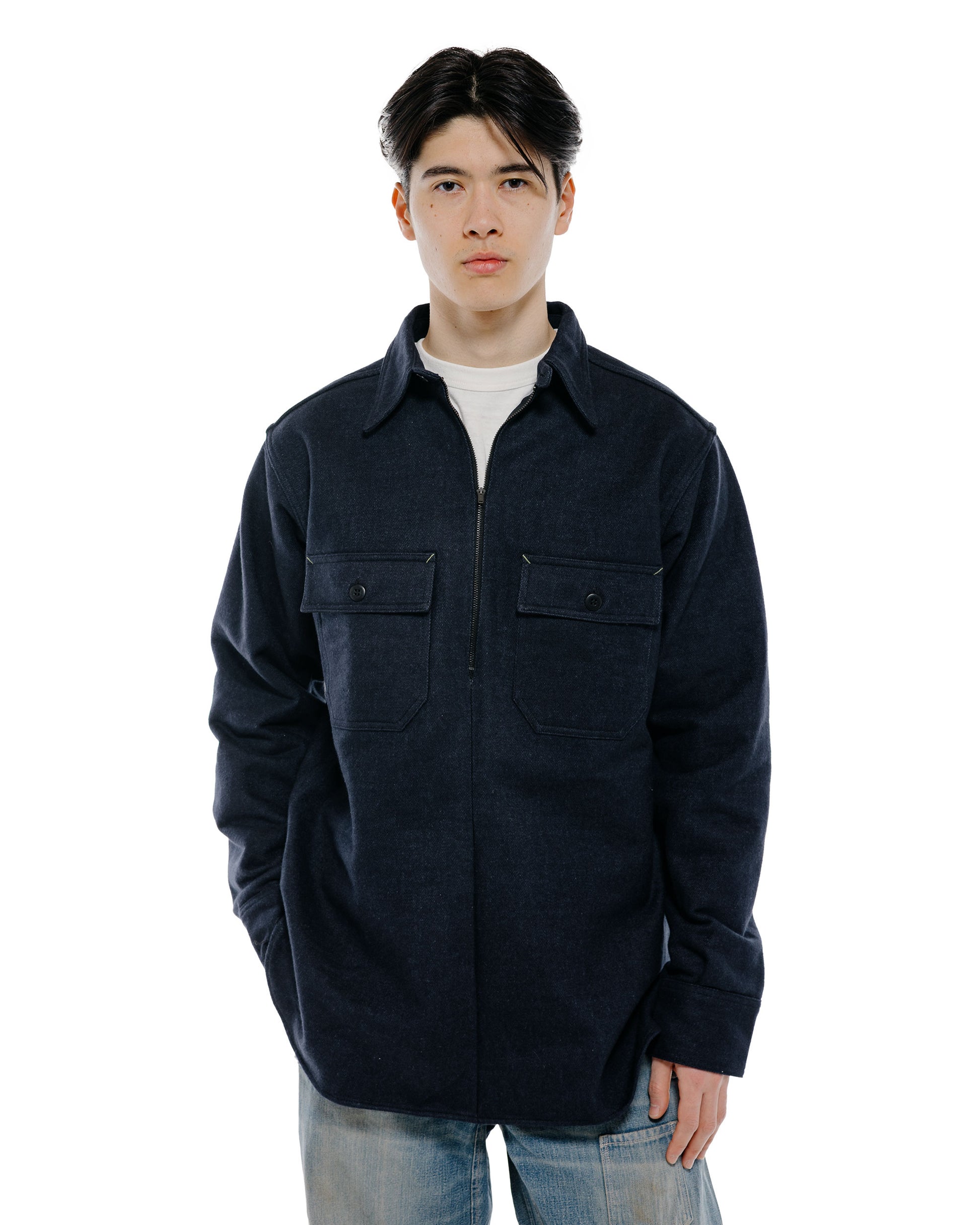 Warehouse Lot. JG-39 C.P.O. Half-Zip Shirt Navy