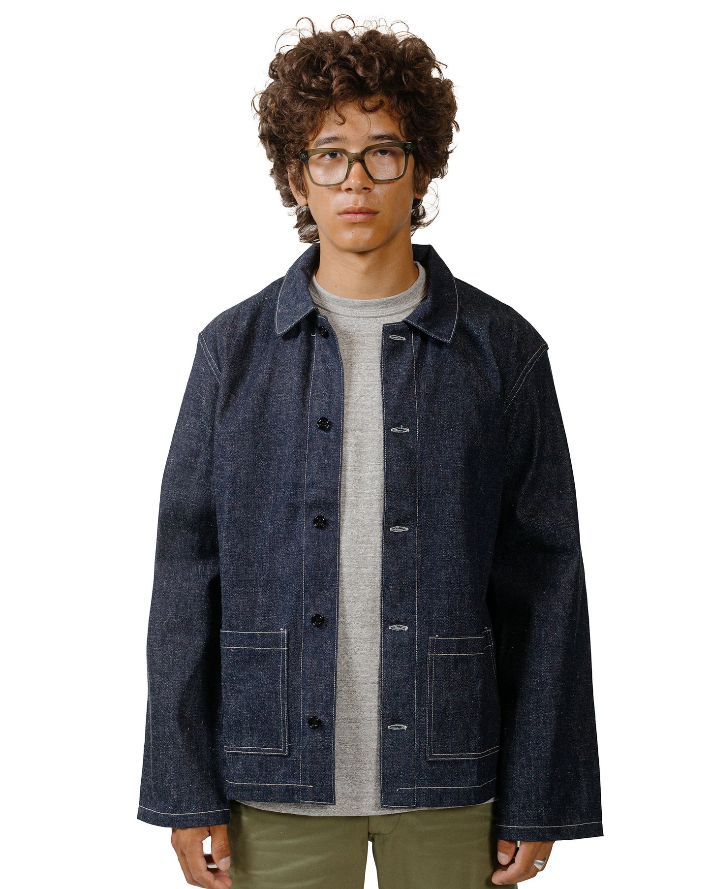 Warehouse Lot. 2216 New Deal Programs Denim Coverall Indigo model front