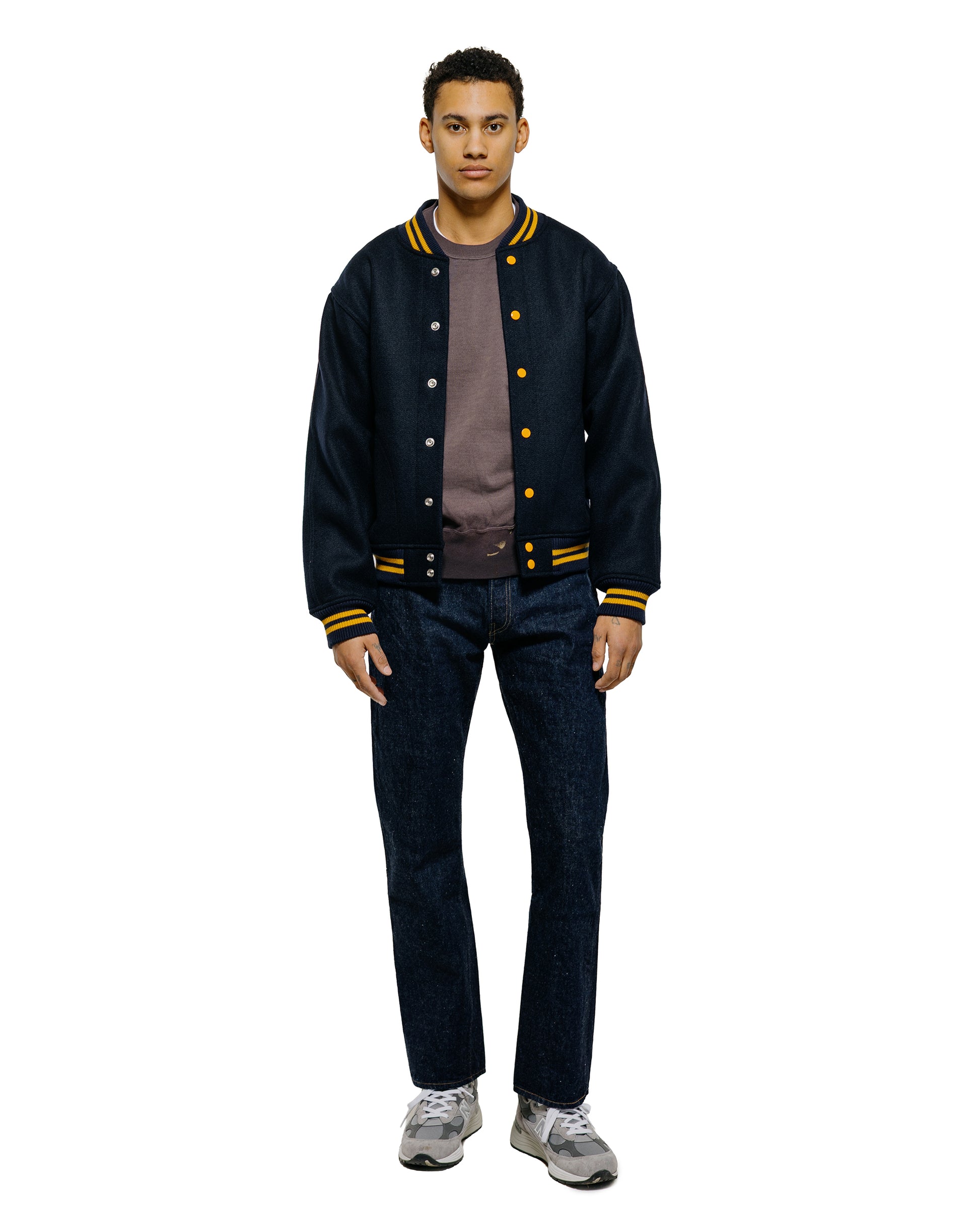 Warehouse Lot. 2240 1950's Navy Varsity Jacket Plain Navy