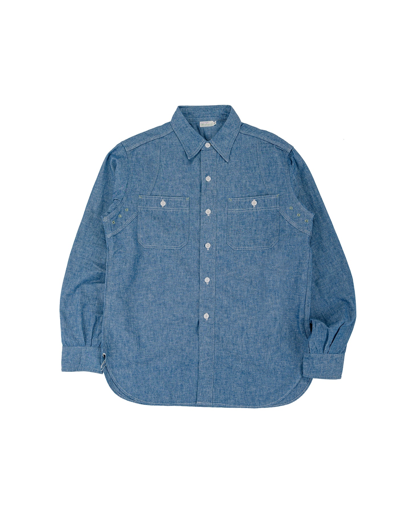 Warehouse Lot. 3064 Ventilation Triple Stitch Chambray Shirt Sax
