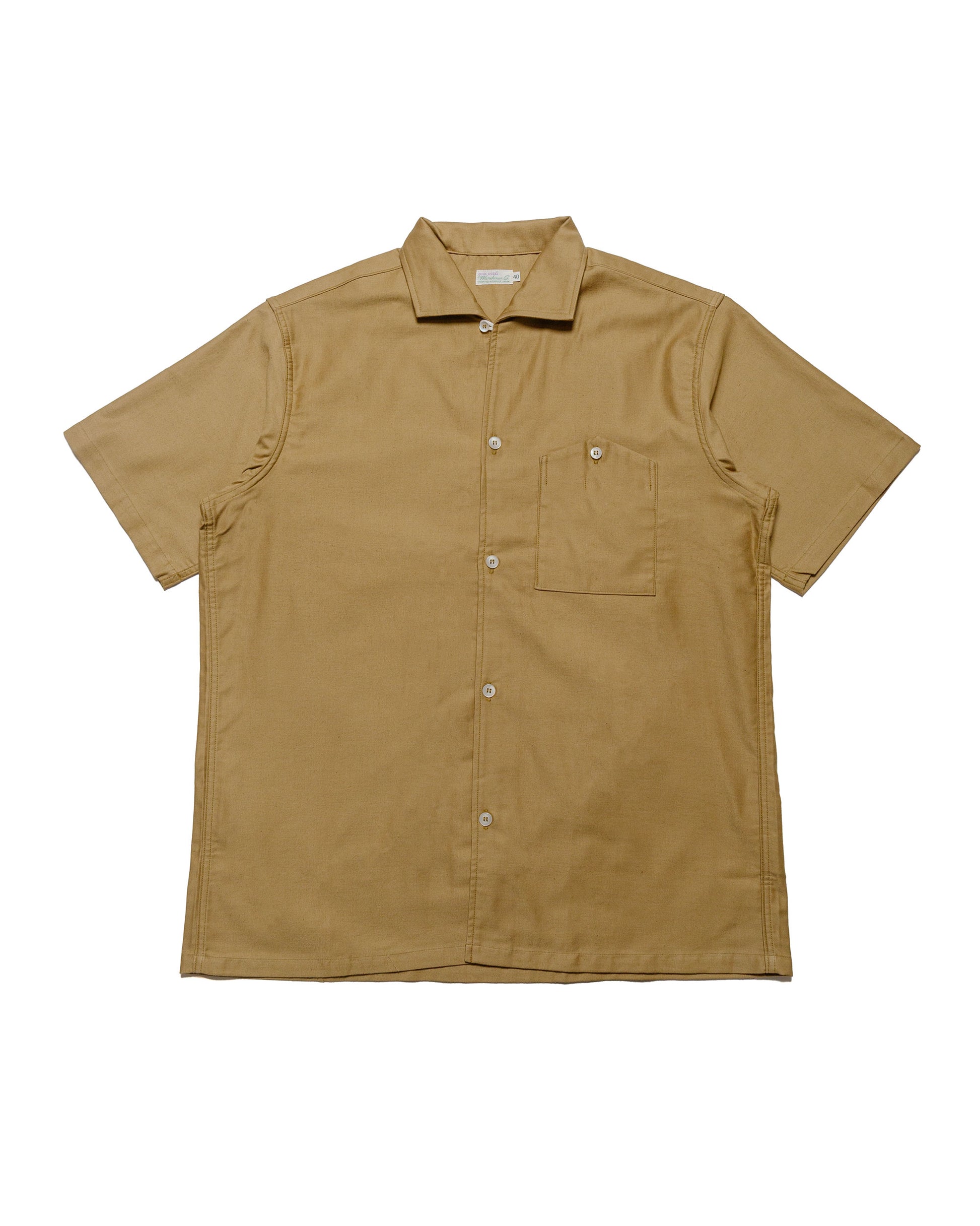 Warehouse Lot. 3091 S/S Open Collar Shirts Camel