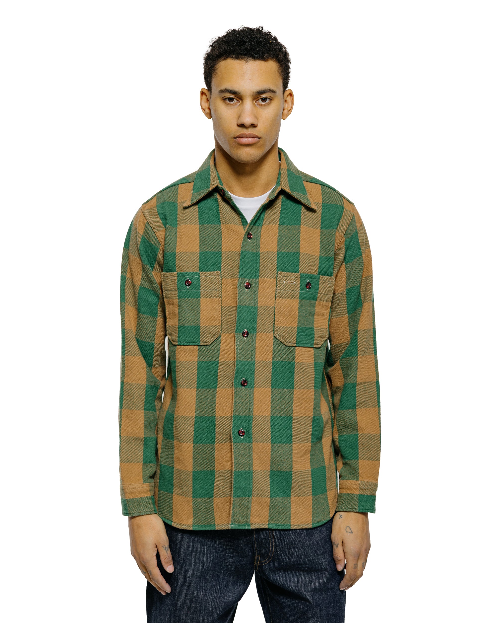 Warehouse Lot. 3104 Flannel Shirts O/W Pattern A Green