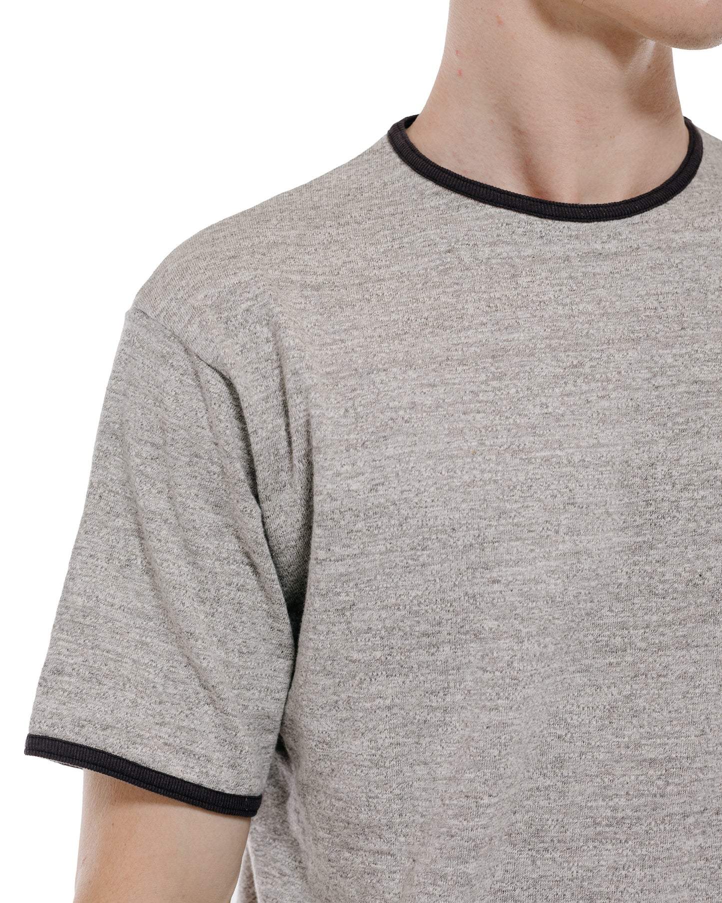 Warehouse Lot. 4059 Ringer T Plain Heather Gray/Black