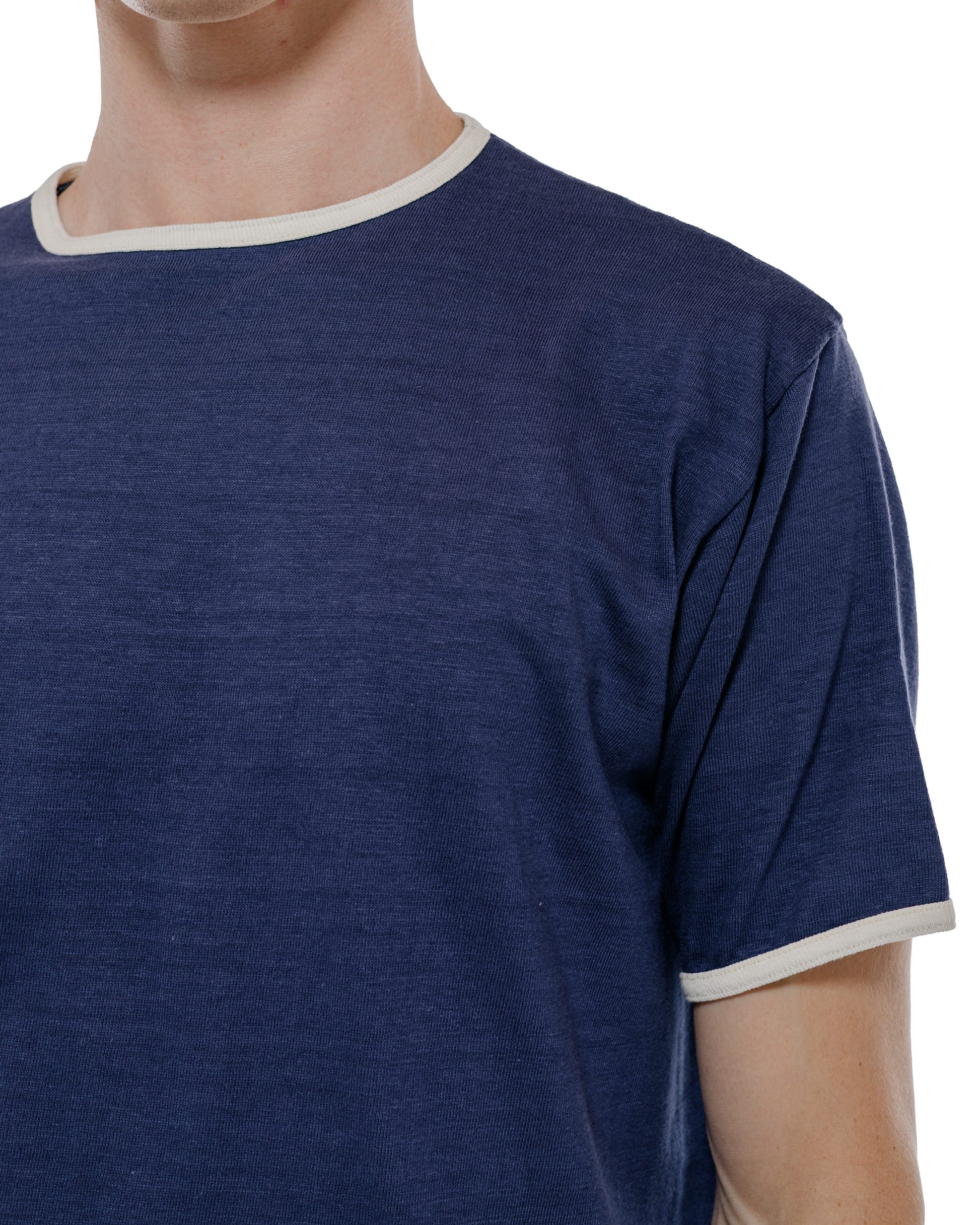 lost & found Warehouse Warehouse Lot. 4059 Ringer T Plain Navy/Cream