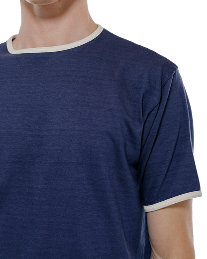 lost & found Warehouse Warehouse Lot. 4059 Ringer T Plain Navy/Cream