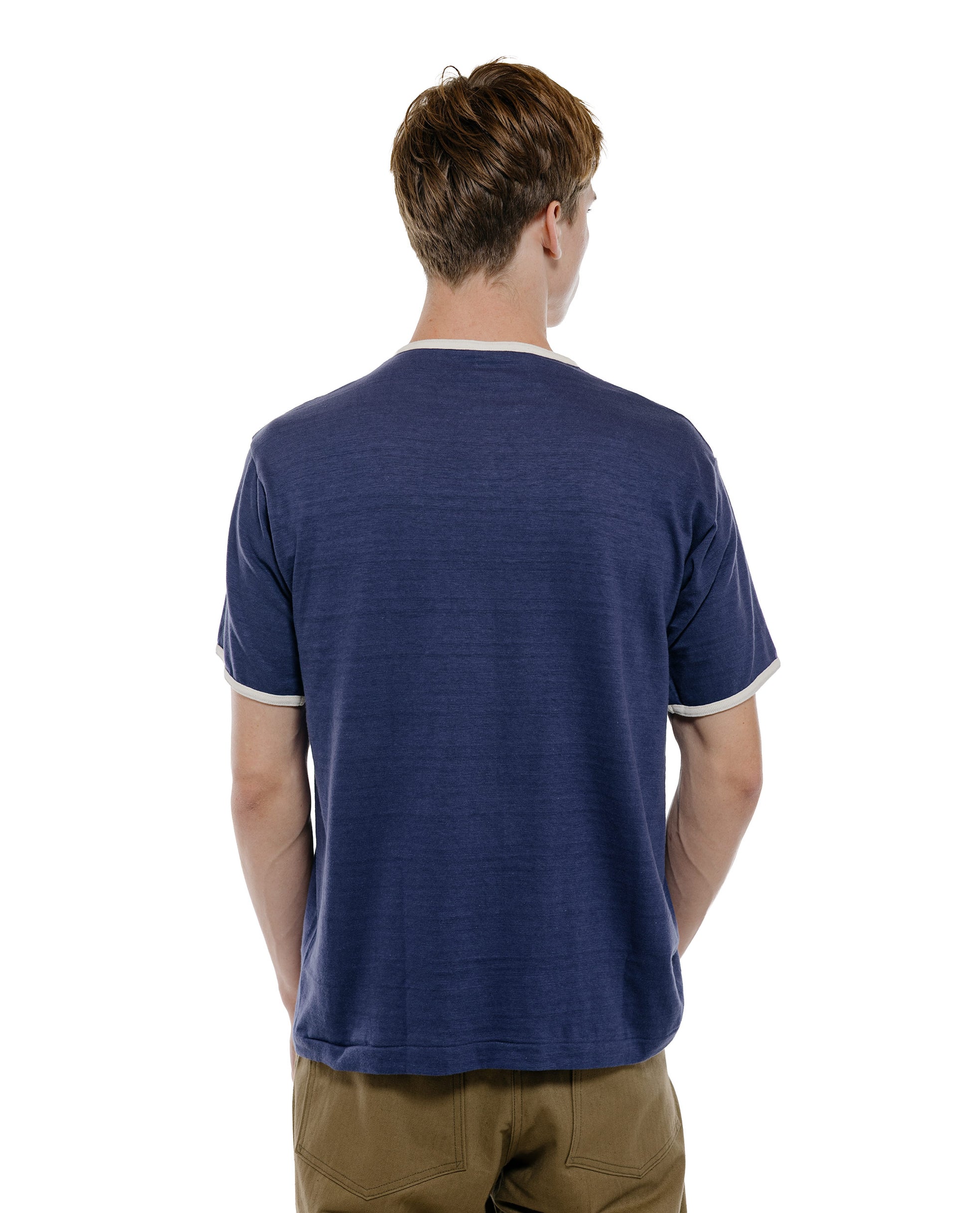 lost & found Warehouse Warehouse Lot. 4059 Ringer T Plain Navy/Cream