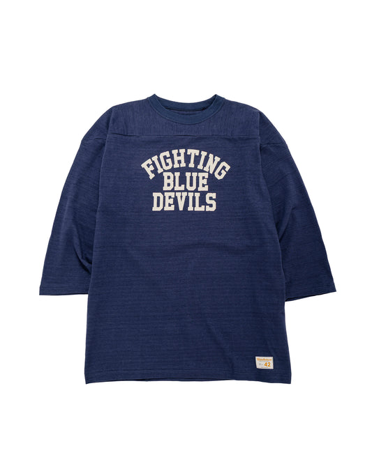 Warehouse Lot. 4063 34 Sleeve Football Tee Blue Devils Navy
