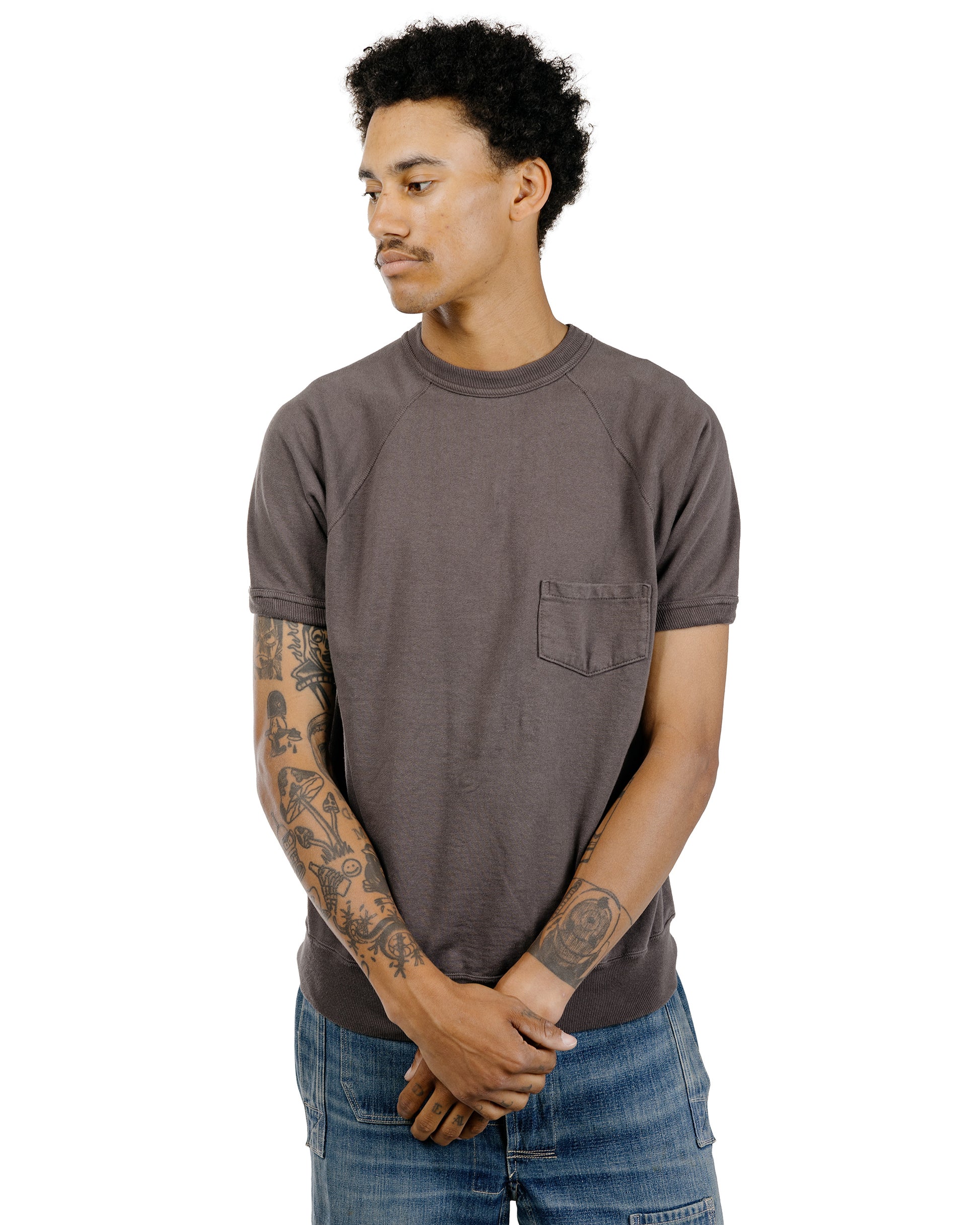 lost & found Warehouse Warehouse Lot. 4105 Short Sleeve SW With Pocket Plain Charcoal