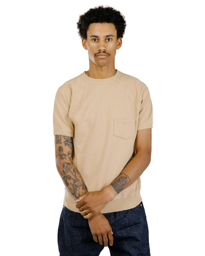 Warehouse Lot. 4105 Short Sleeve SW With Pocket Plain Dark Beige
