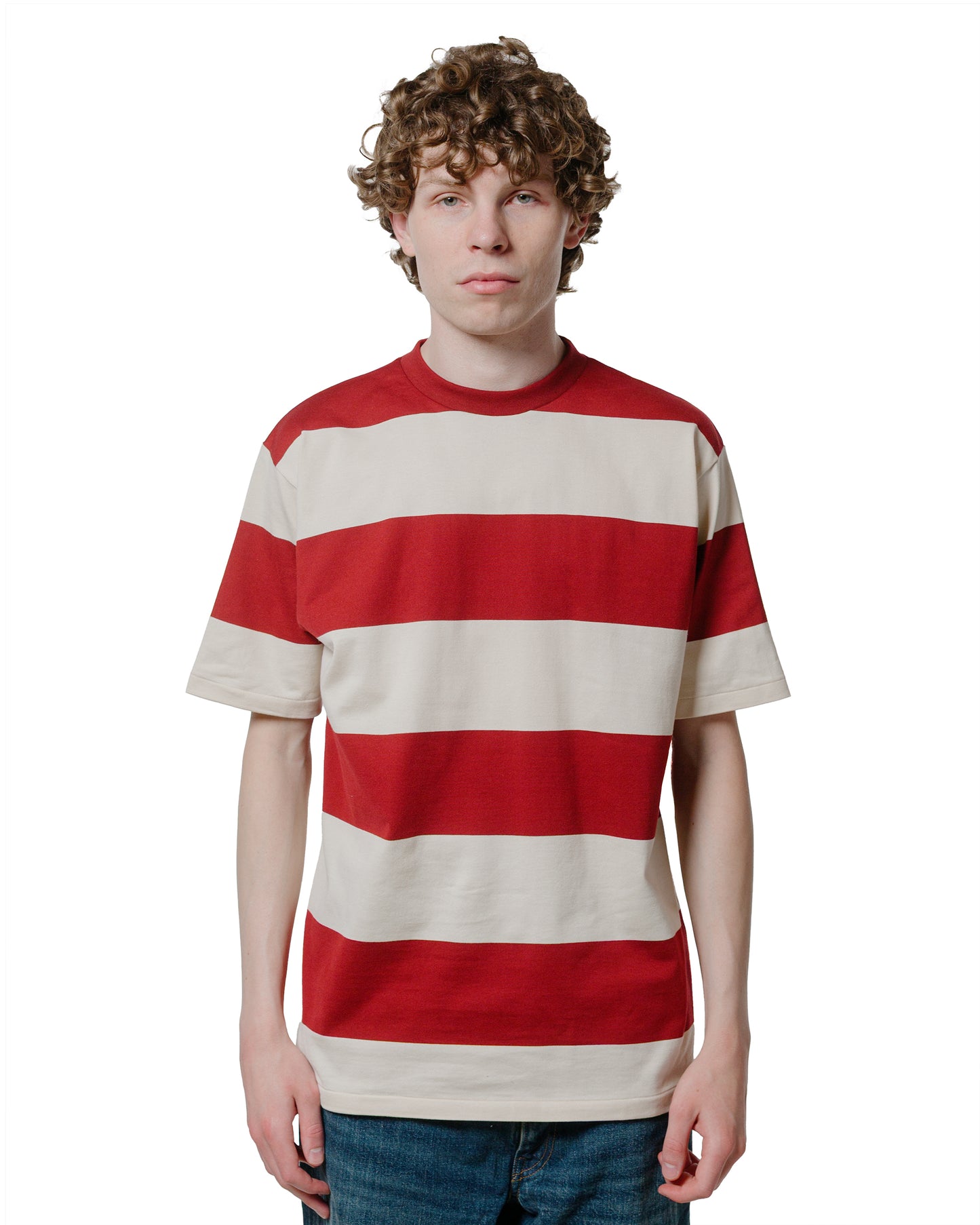 lost & found Warehouse Warehouse Lot. 4108 S/S 4in Border T Bordeaux/Kinari