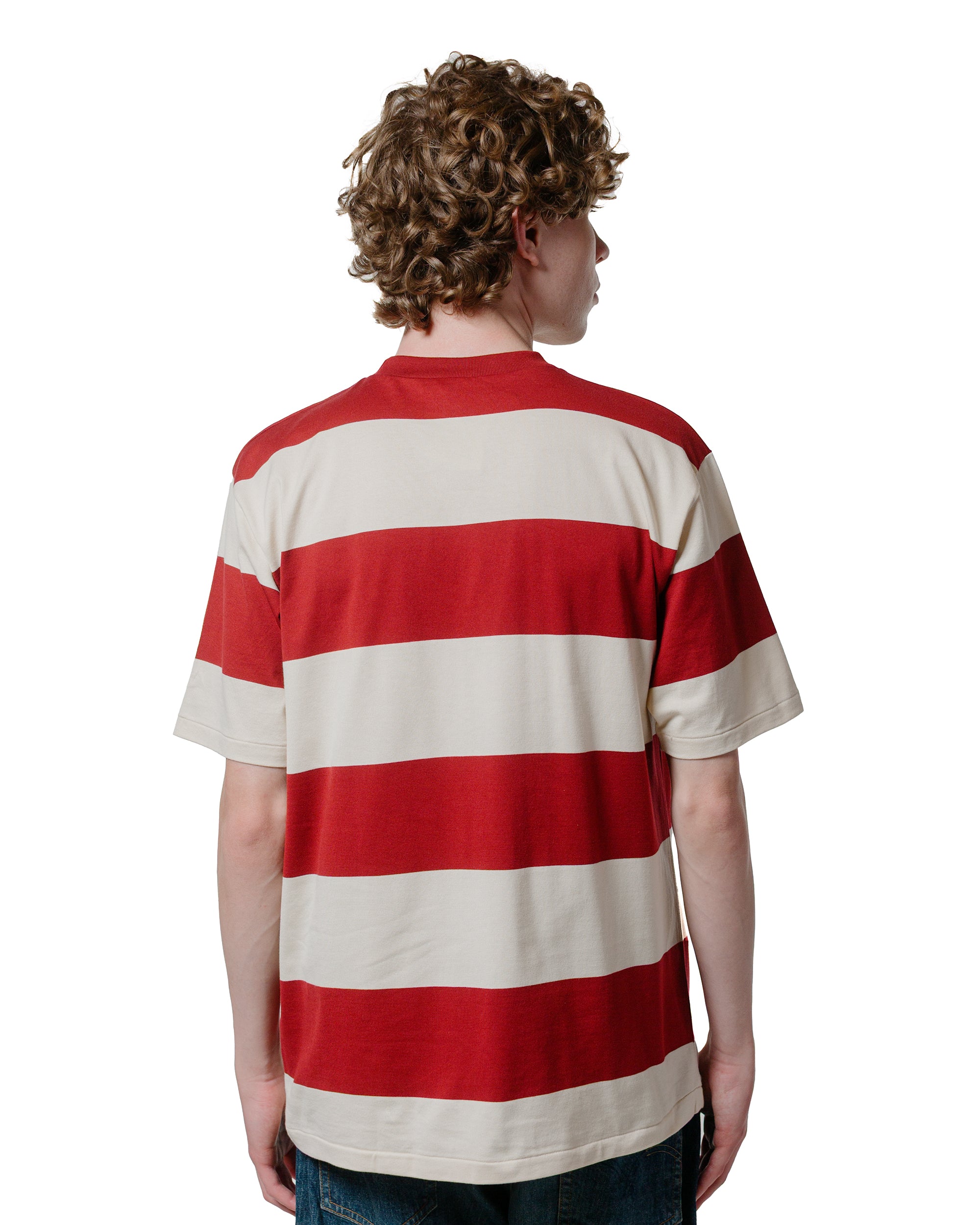 Warehouse Lot. 4108 S/S 4インチ ボーダーT ボルドー/生成り Warehouse Lot. 4108 S/S 4インチ ボーダーT ボルドー/生成り