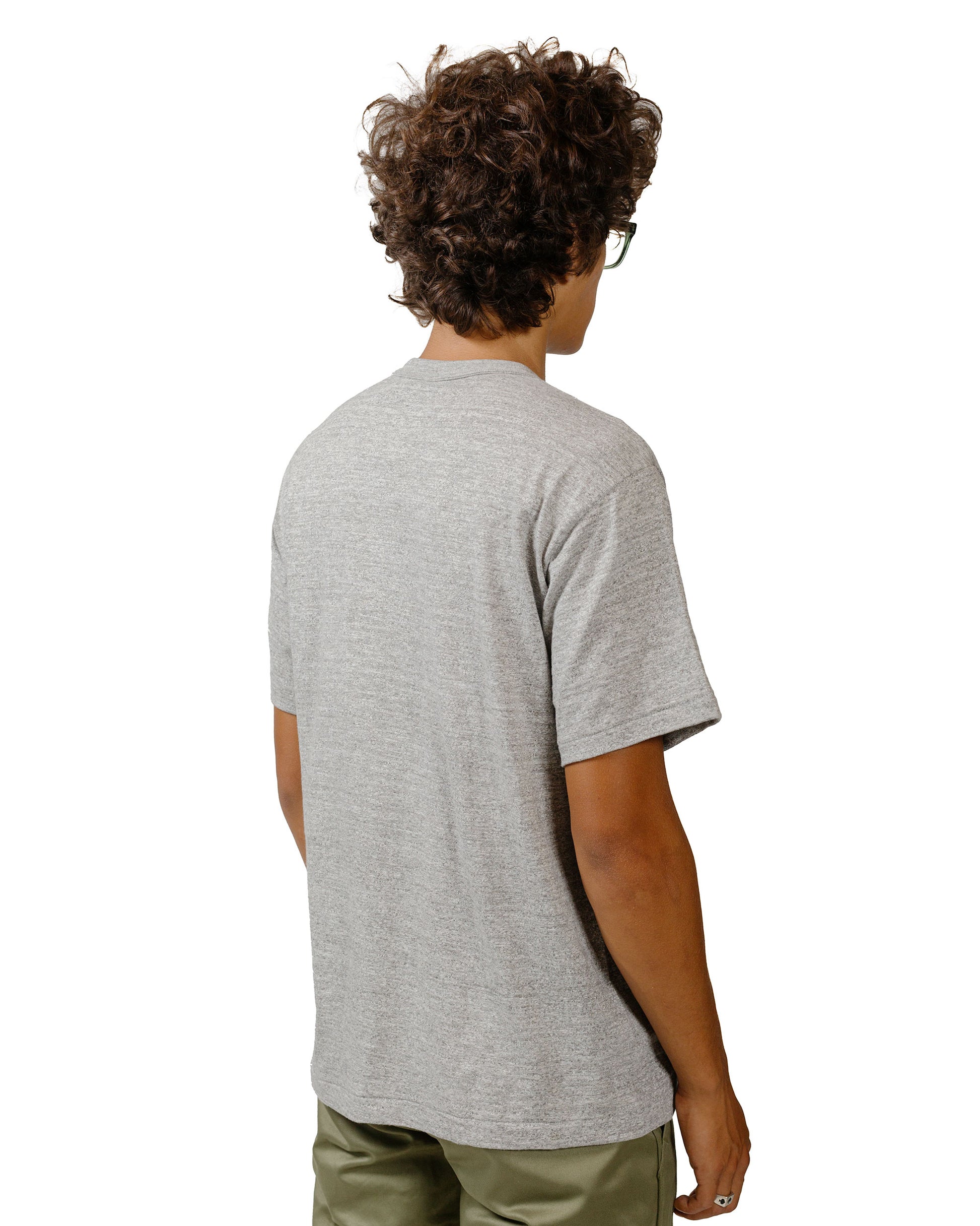 Warehouse Lot. 4601 No Print Heather Grey model back