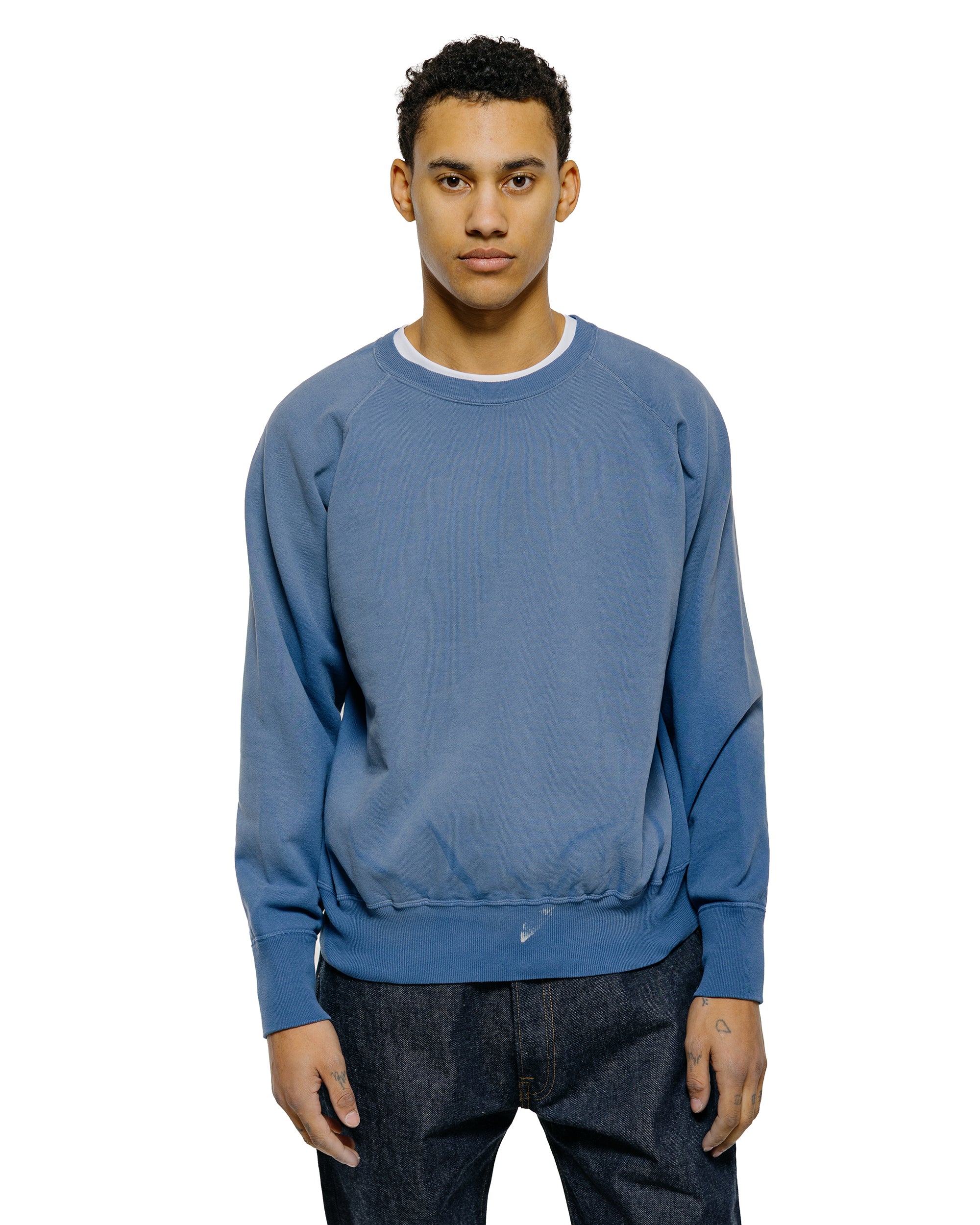 Warehouse Lot. 461 Raglan Crew Neck SW U/W Sun Burned Blue