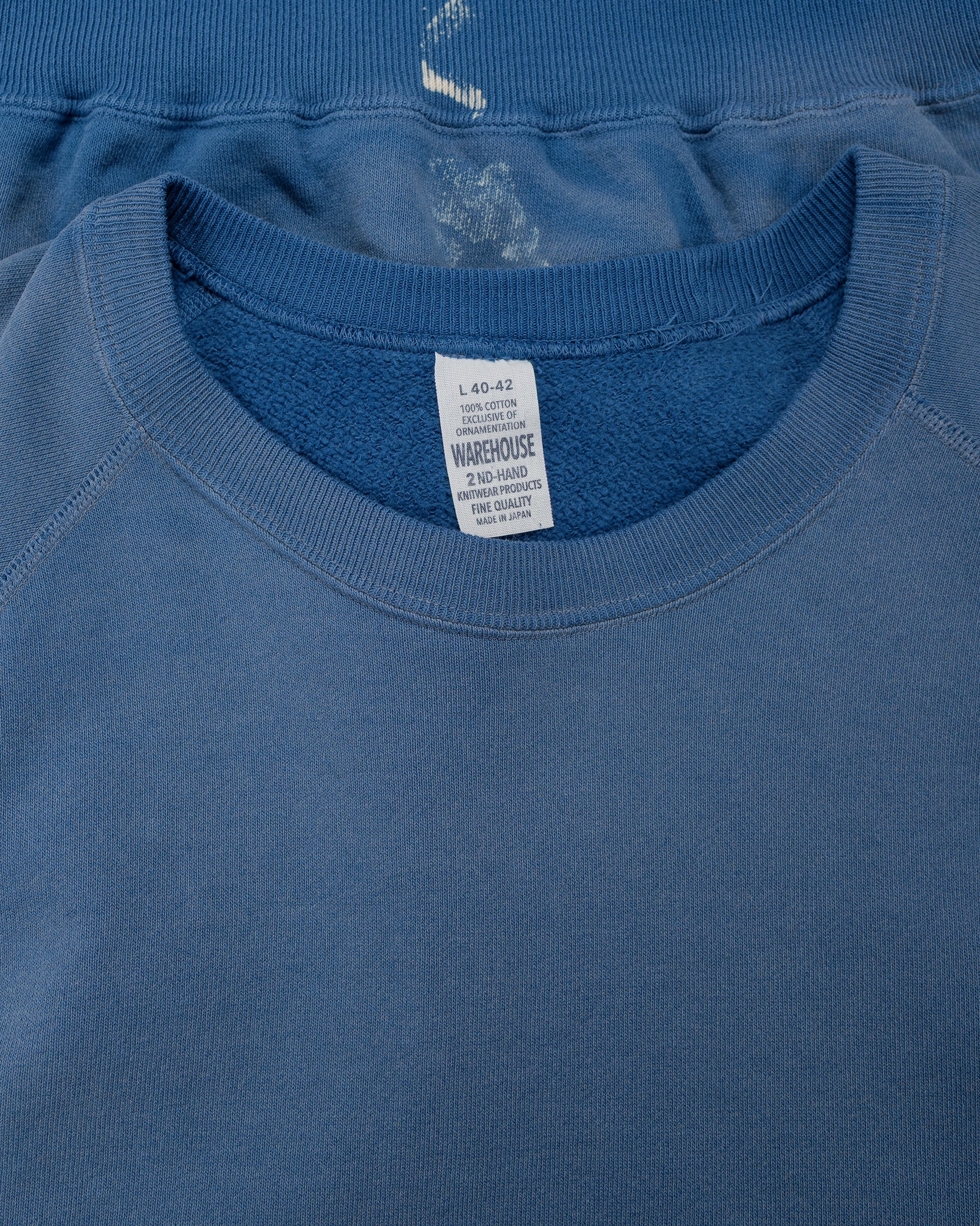 Warehouse Lot. 461 Raglan Crew Neck SW U/W Sun Burned Blue