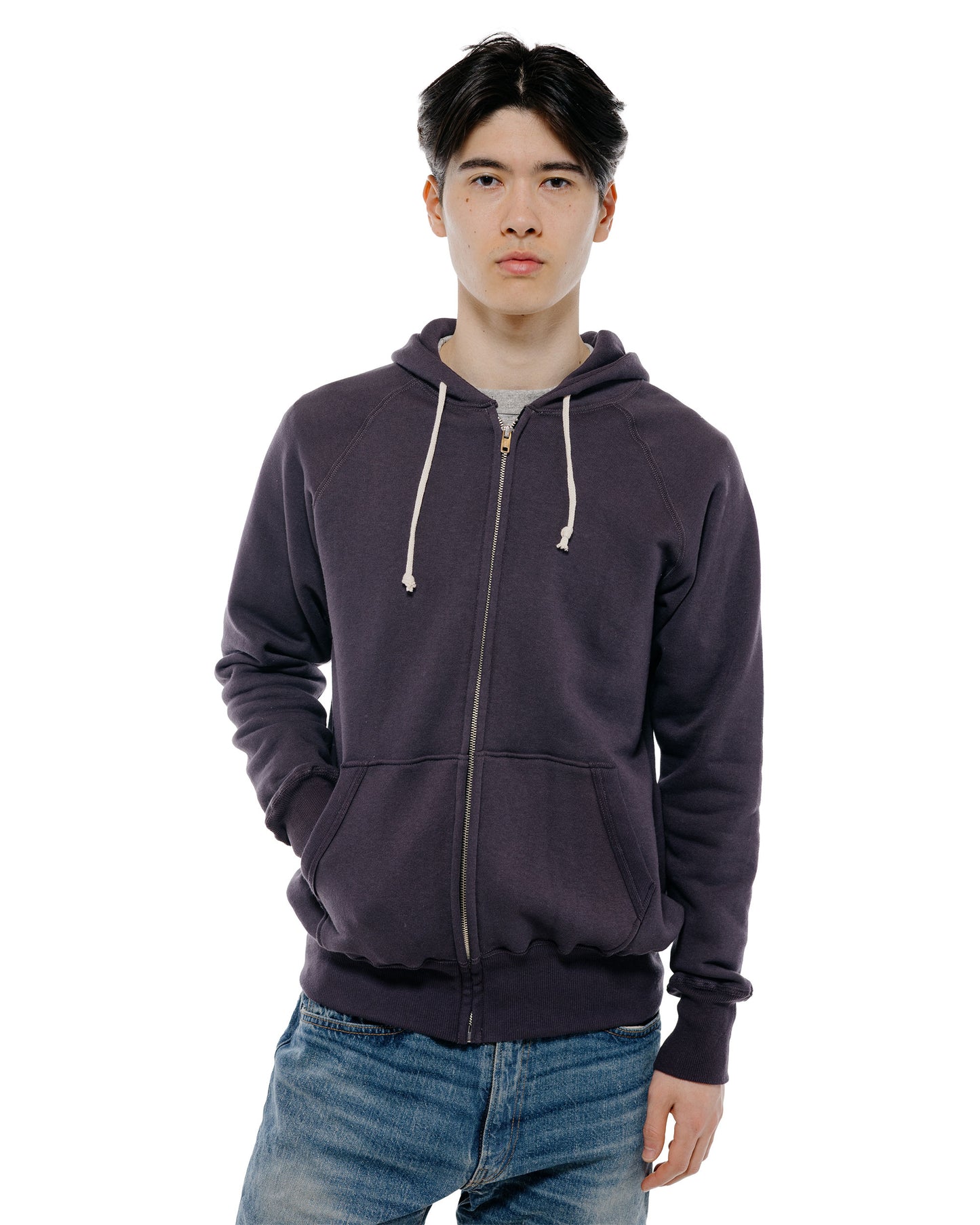 Warehouse Lot. 496 Raglan Freedom Full Zip Hood Dark Navy