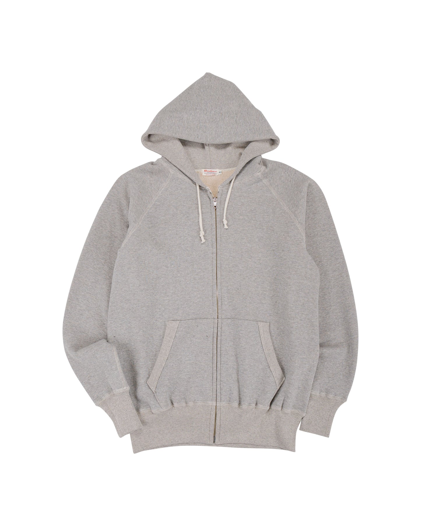 Warehouse Lot. 496 Raglan Freedom Full Zip Hood Heather Gray