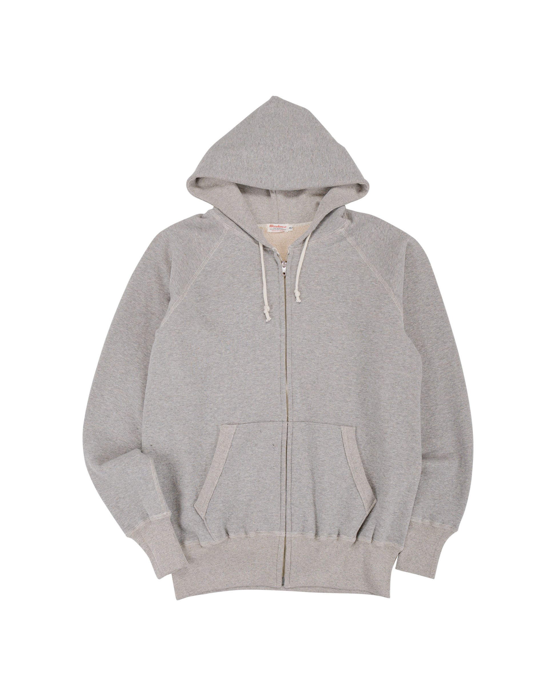 Warehouse Lot. 496 Raglan Freedom Full Zip Hood Heather Gray