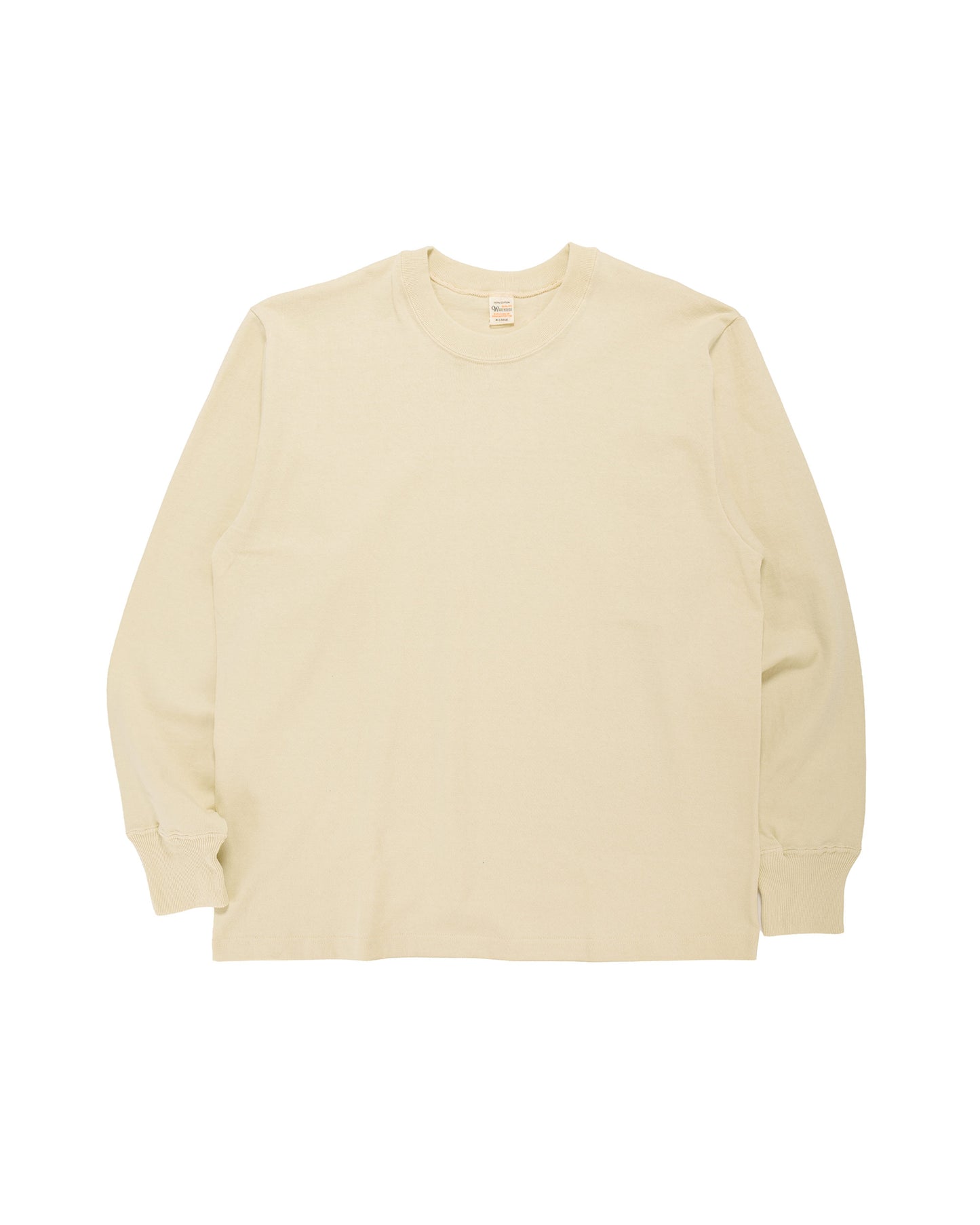 Warehouse Lot. 5914 Long Sleeve Crew Neck T-Shirt Solid Cream