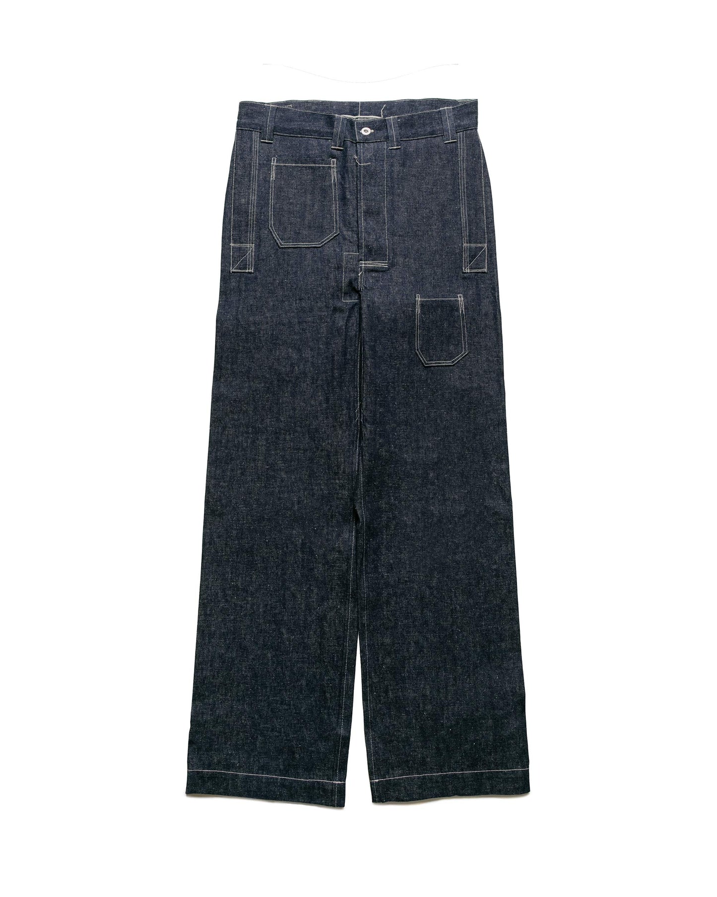 Warehouse Lot. JG-01 1910s Netmaker's Trousers Indigo Denim Original