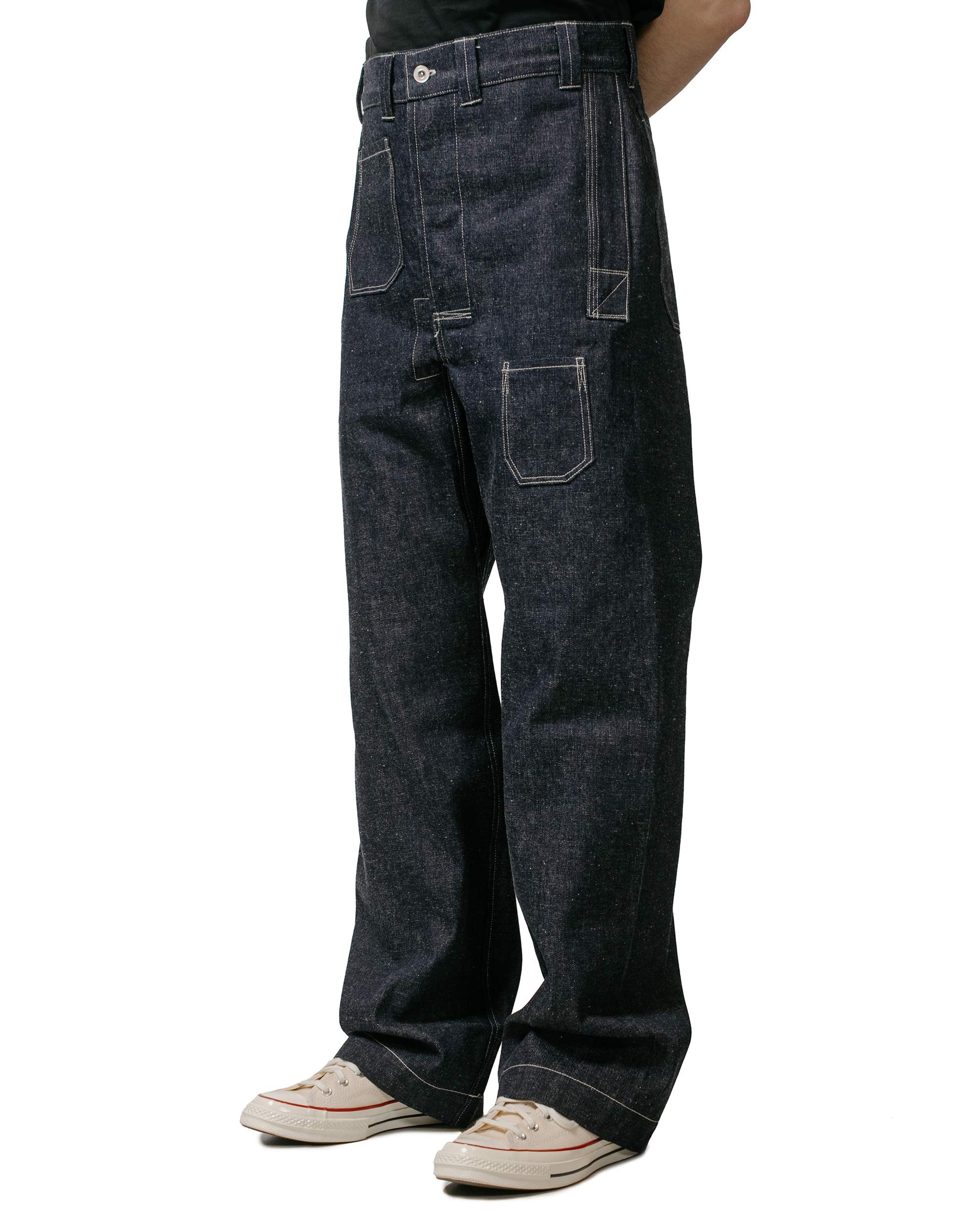 Warehouse Lot. JG-01 1910s Netmaker's Trousers Indigo Denim Original model front