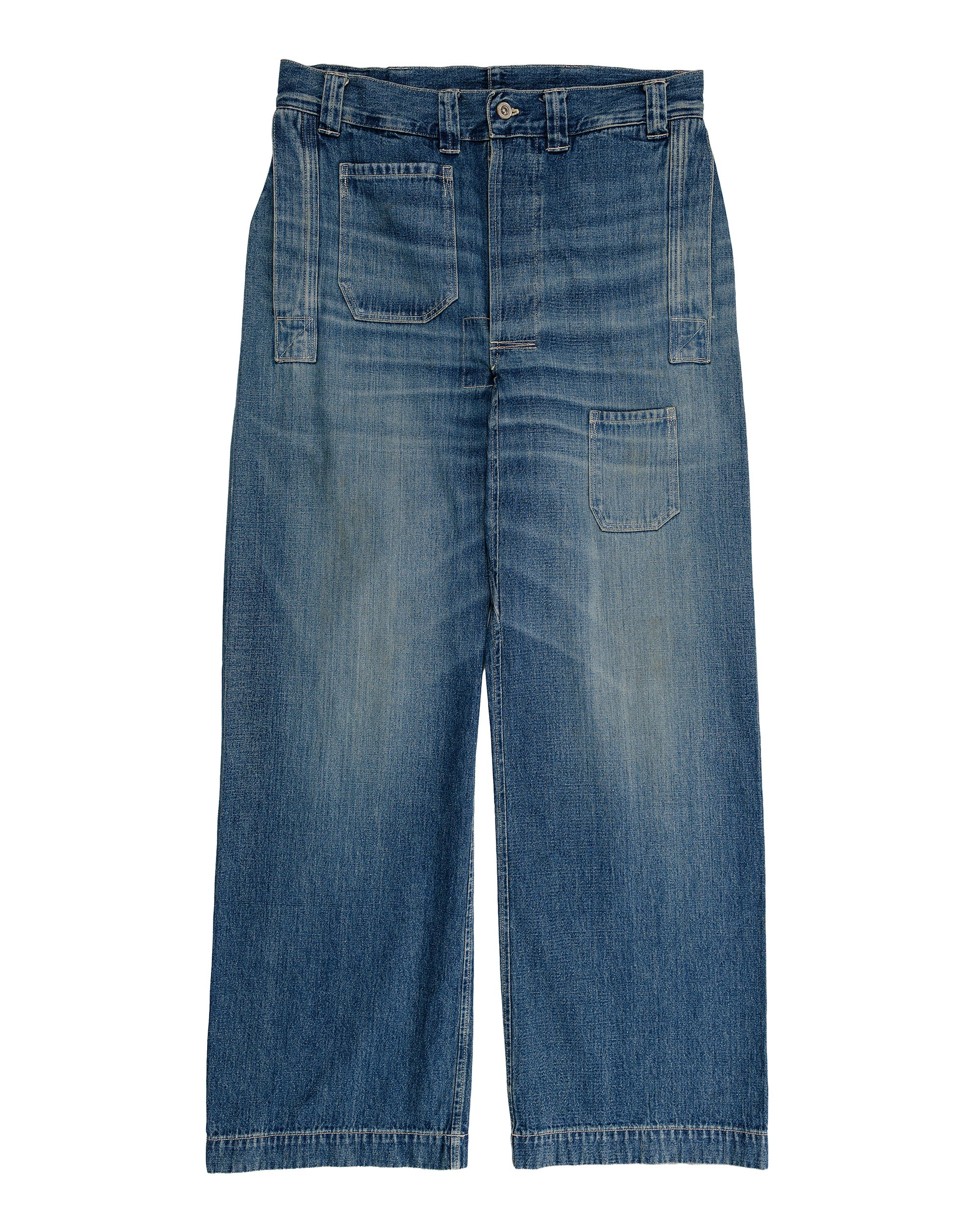 パンツ STRONG-ARM Netmaker's Trousers JG-01 Warehouse Lot. JG-01 1910s Netmaker's Trousers Indigo Denim Used Wash
