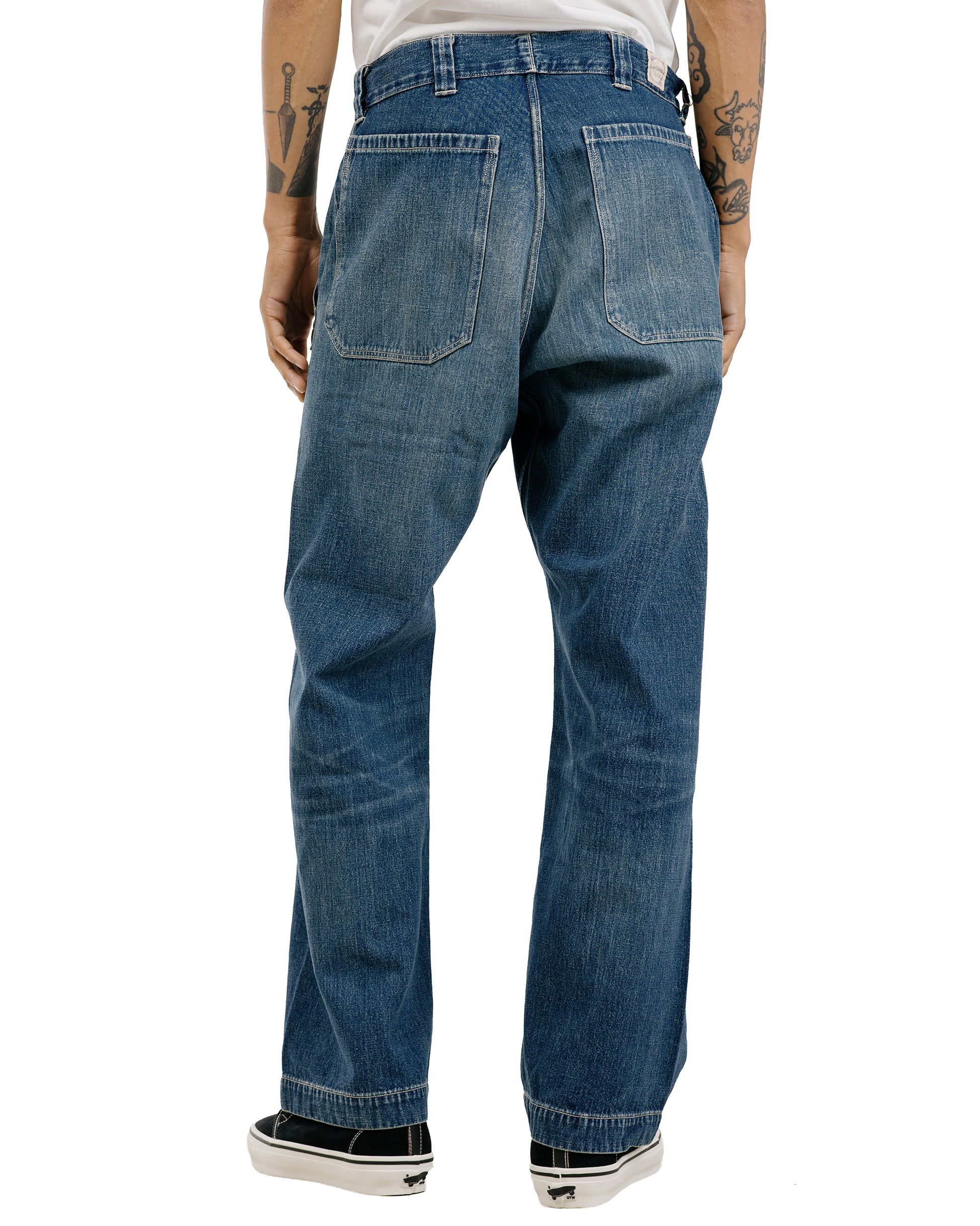Warehouse Lot. JG-01 1910s Netmaker's Trousers Indigo Denim Used Wash