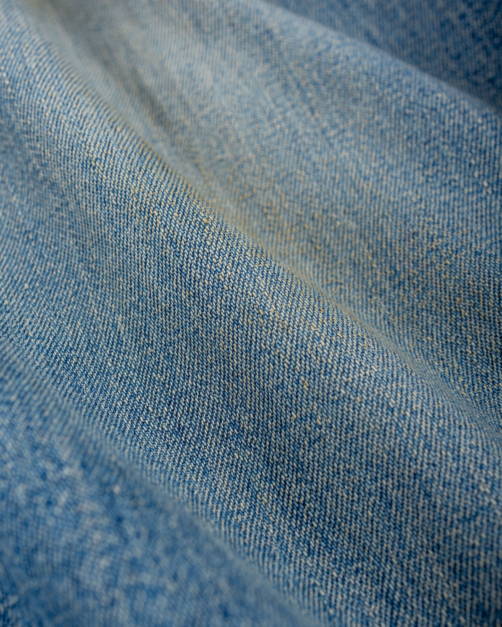 Warehouse Lot. JG-01 1910s Netmaker's Trousers Indigo Denim Used Wash (Light Colour)